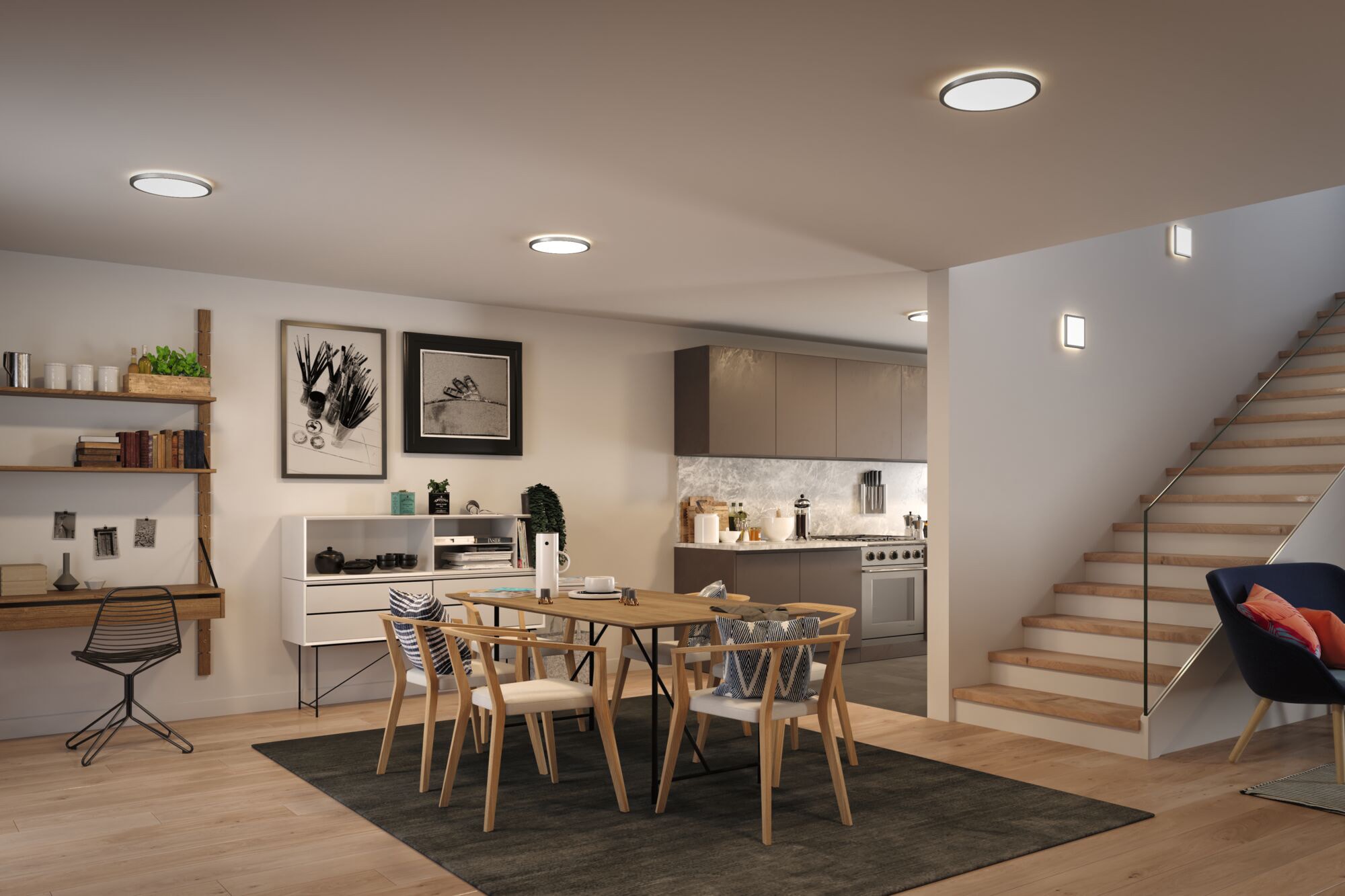 Paulmann LED Panel »Atria Shine IP44 rund 190mm 11,2W 850lm 4000K«, 1 flammig, Backlight