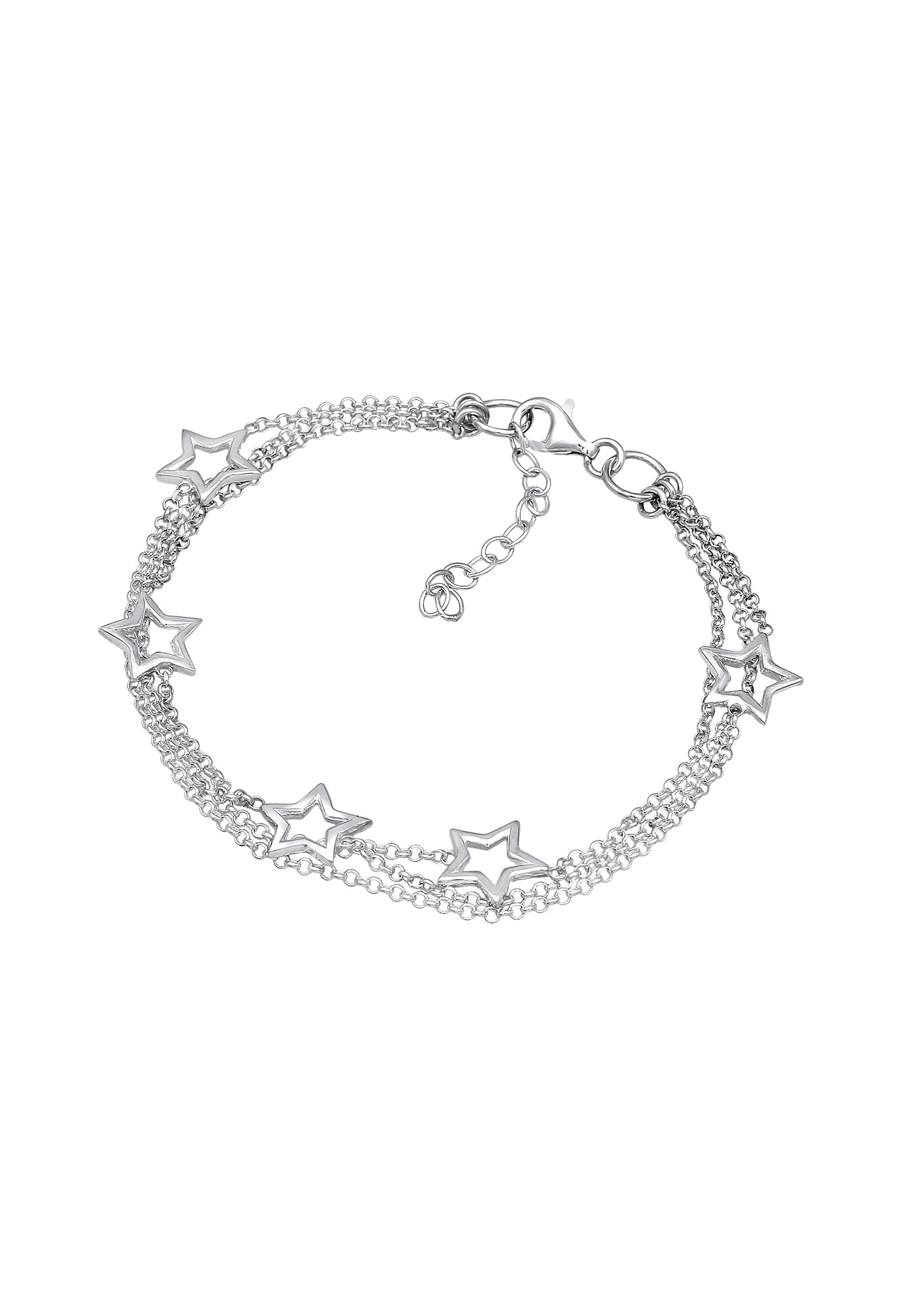 Elli Armkette »Armband 3-Lagig Sterne 925 Sterling Silber«