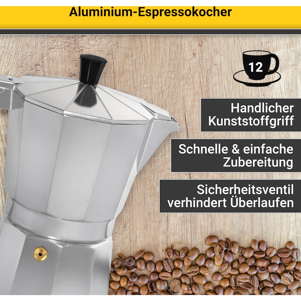 Krüger Espressokocher »Italiano«, Aluminium