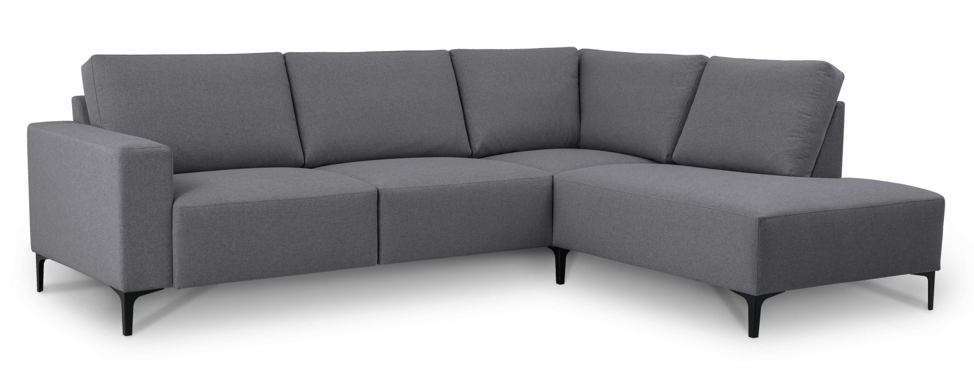 Home affaire Ecksofa »Tournon, L-Form, Breite 256 cm, Webstoff, Chenille«, Designsofa im nordischen Stil, Wellenunterfederung, Metallfüße