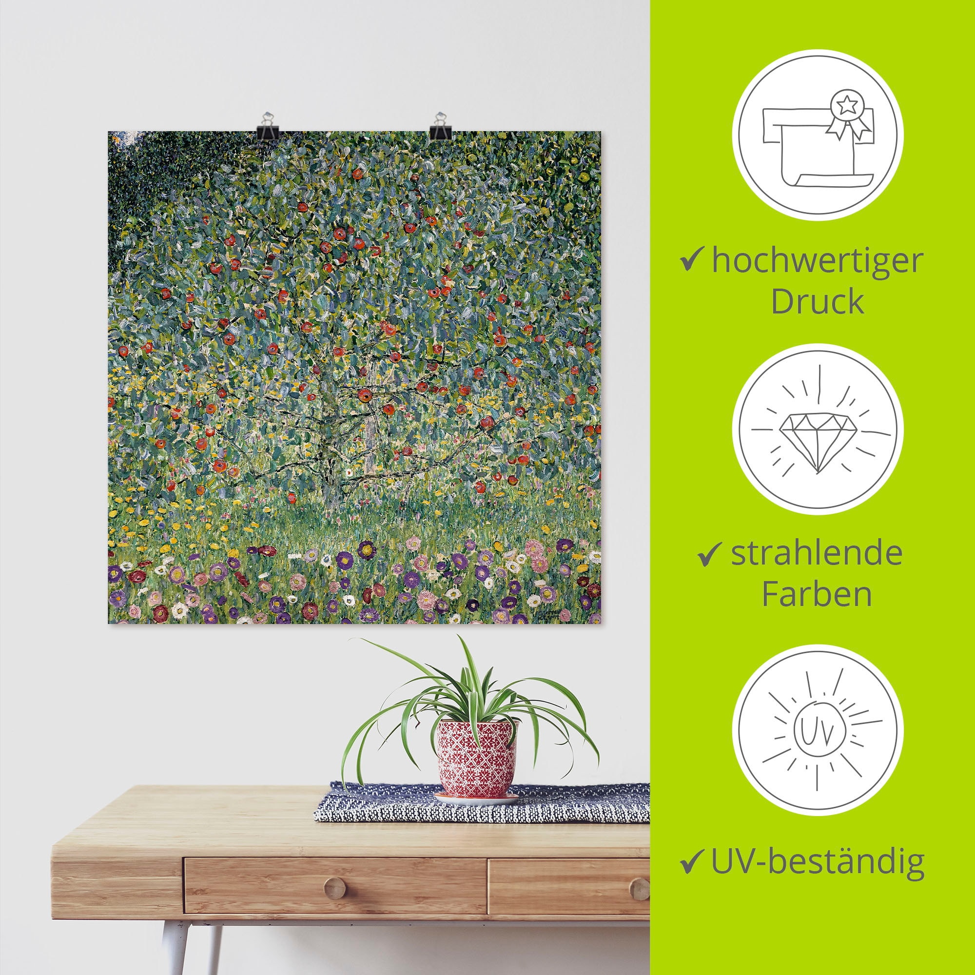 Artland Wandbild »Apfelbaum I. 1912«, Bäume, (1 St.), als Alubild, Outdoorbild, Leinwandbild, Poster, Wandaufkleber