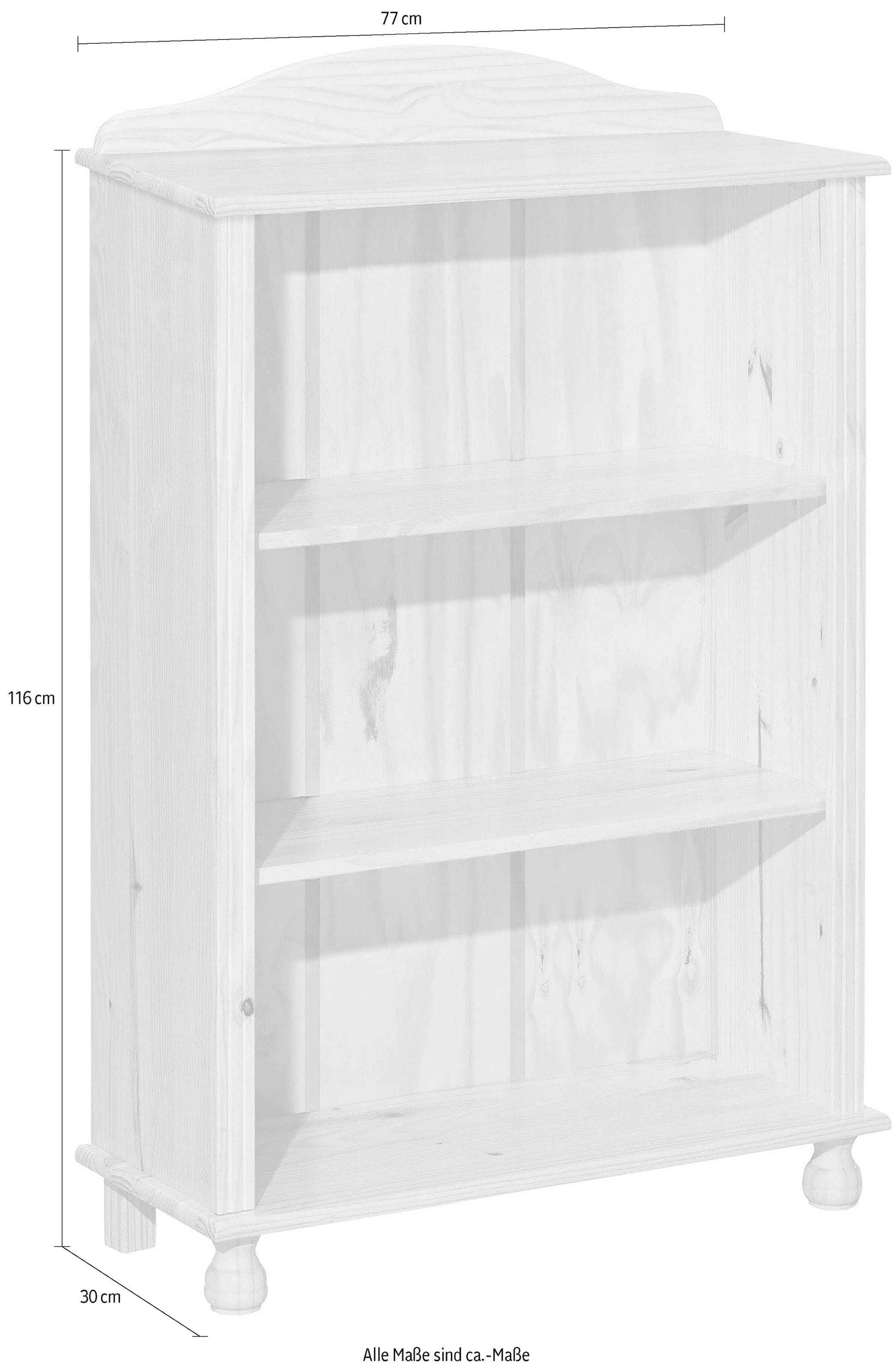 Home affaire Bücherregal, (1 St.), gefertigt aus massivem Kiefernholz