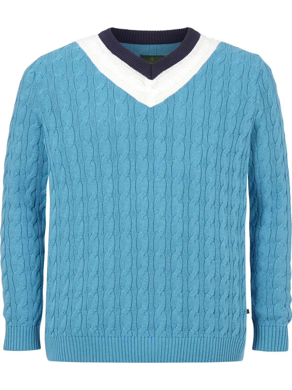 Charles Colby Strickpullover »Pullover EARL HAILY«, (1 tlg.), im stylischen Zopfmuster
