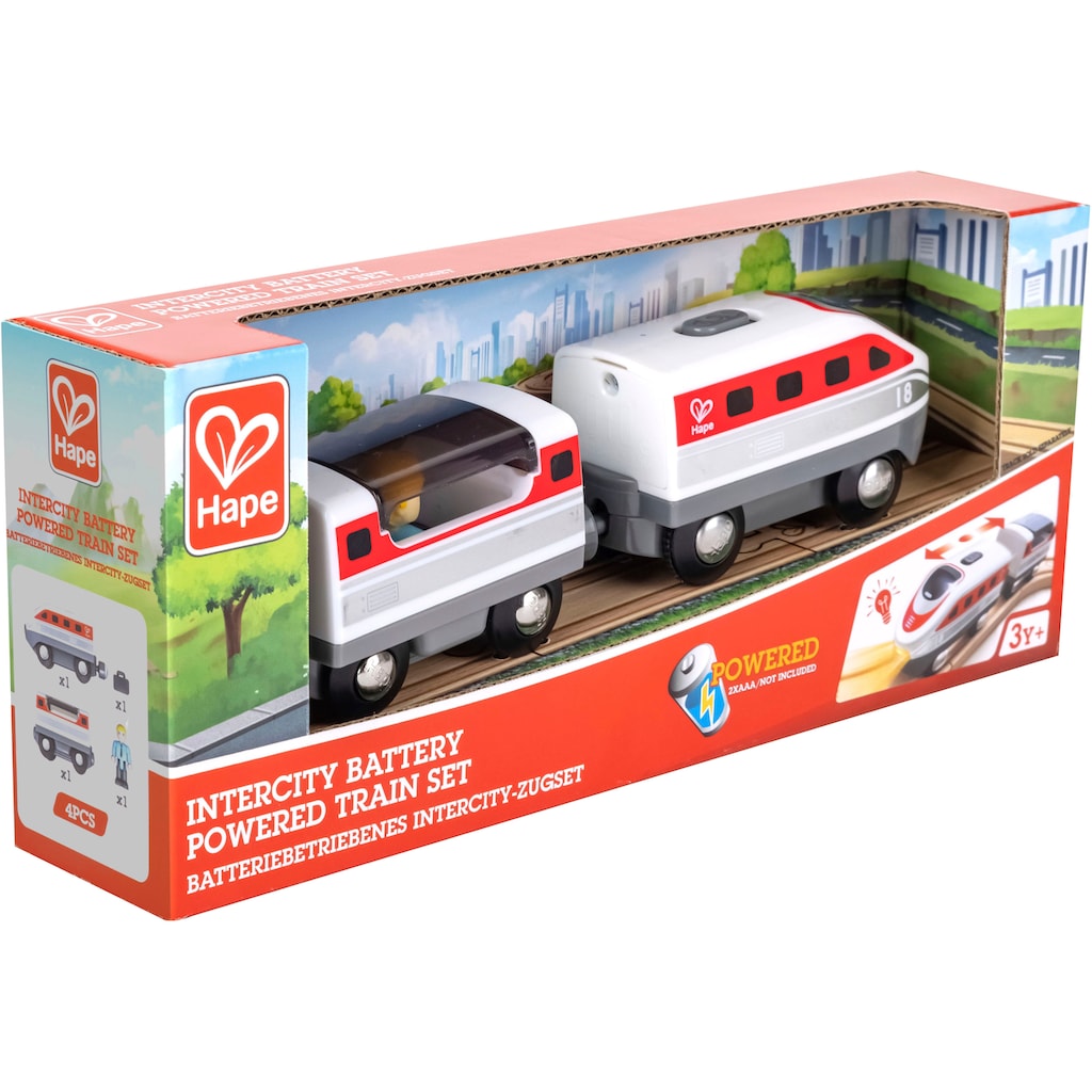 Hape Spielzeug-Eisenbahn »Batteriebetriebenes Intercity-Zugset«