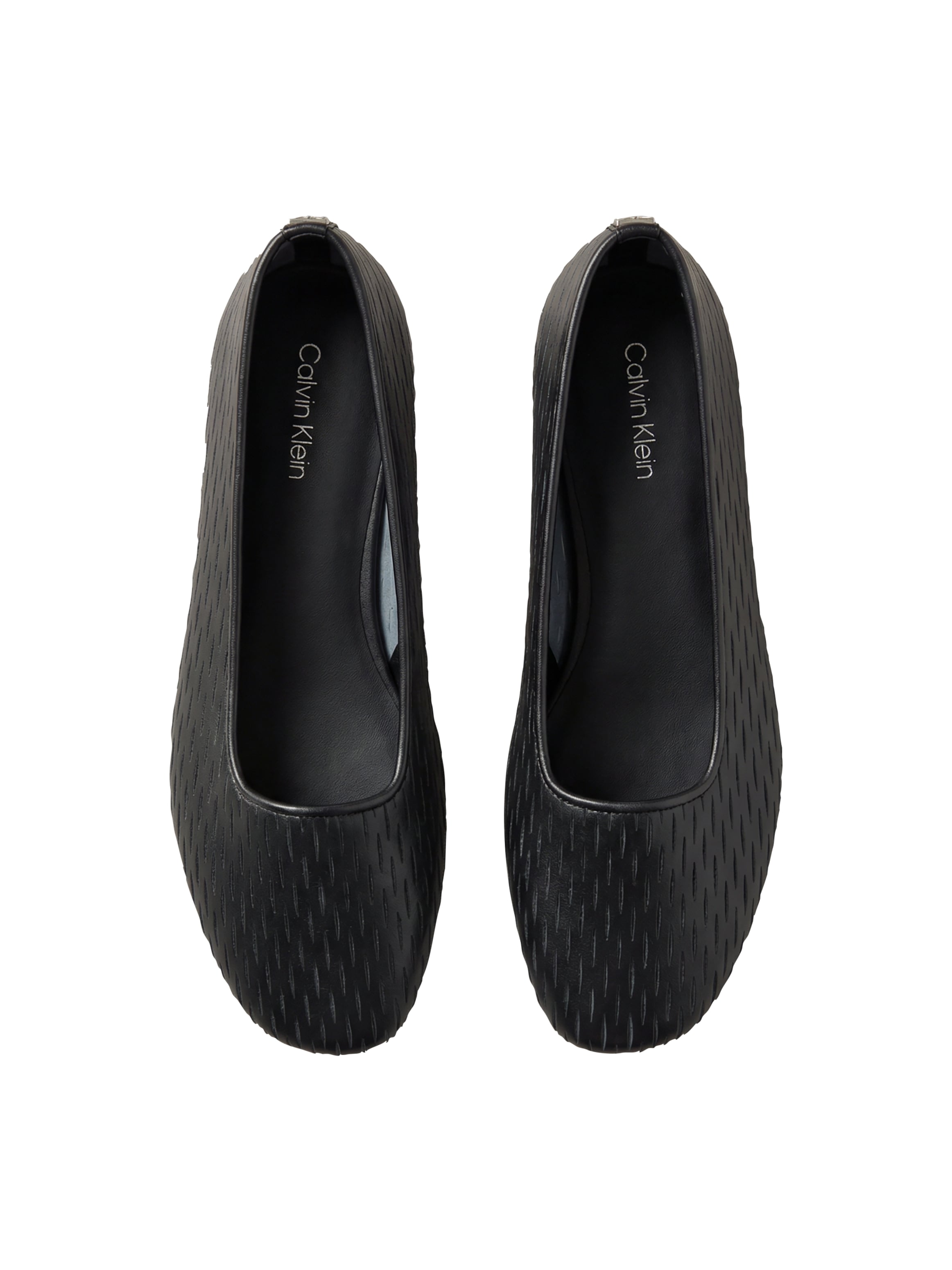 Calvin Klein Ballerina »OBLIQUE BALLERINA CUT LTH«  Schlupfschuh, Flats, Loafer mit Textur