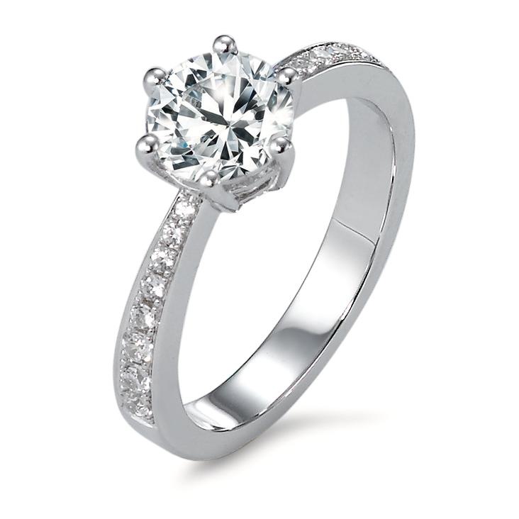 Fingerring Silber Swarovski Crystal rhodiniert Ø6.5 mm, Rhomberg Schmuck
