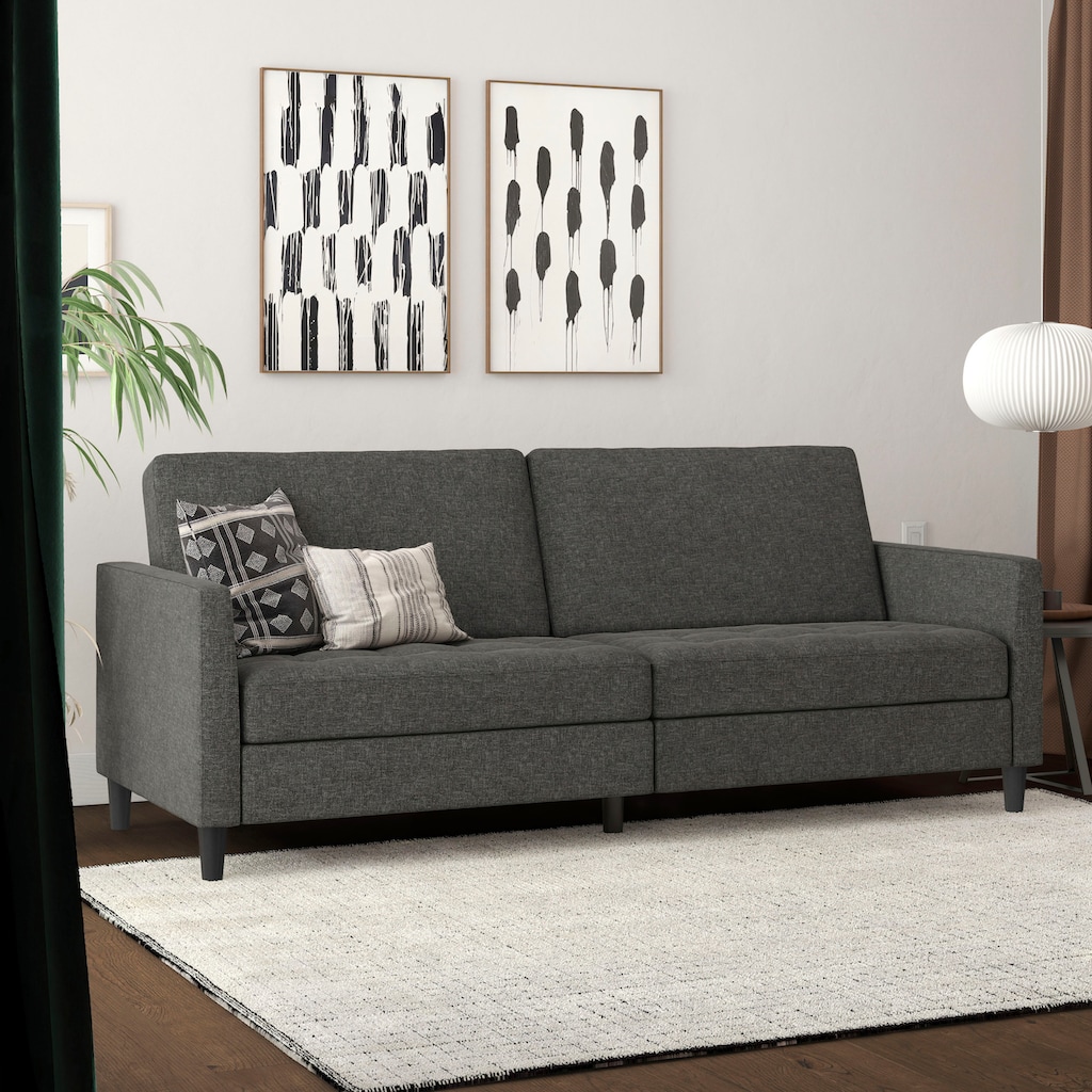 Dorel Home 3-Sitzer »Presley«, Sofa mit Bett-Funktion und verstellbarer Rückenlehne