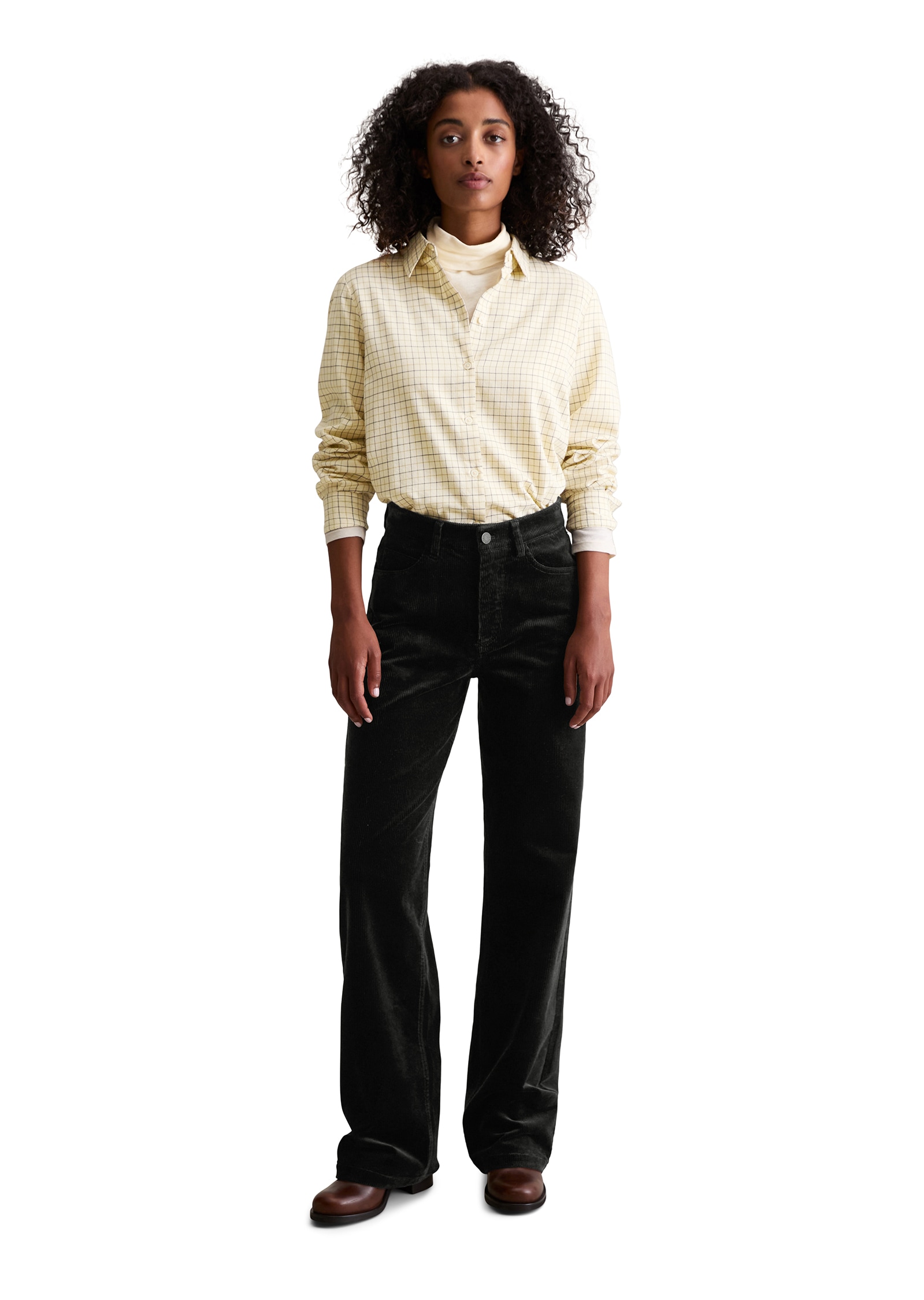Marc O'Polo DENIM Cordhose »Tomma Wide«, mit Rippstruktur, aus Bio-Baumwoll-Mix, weites, gerades Bein