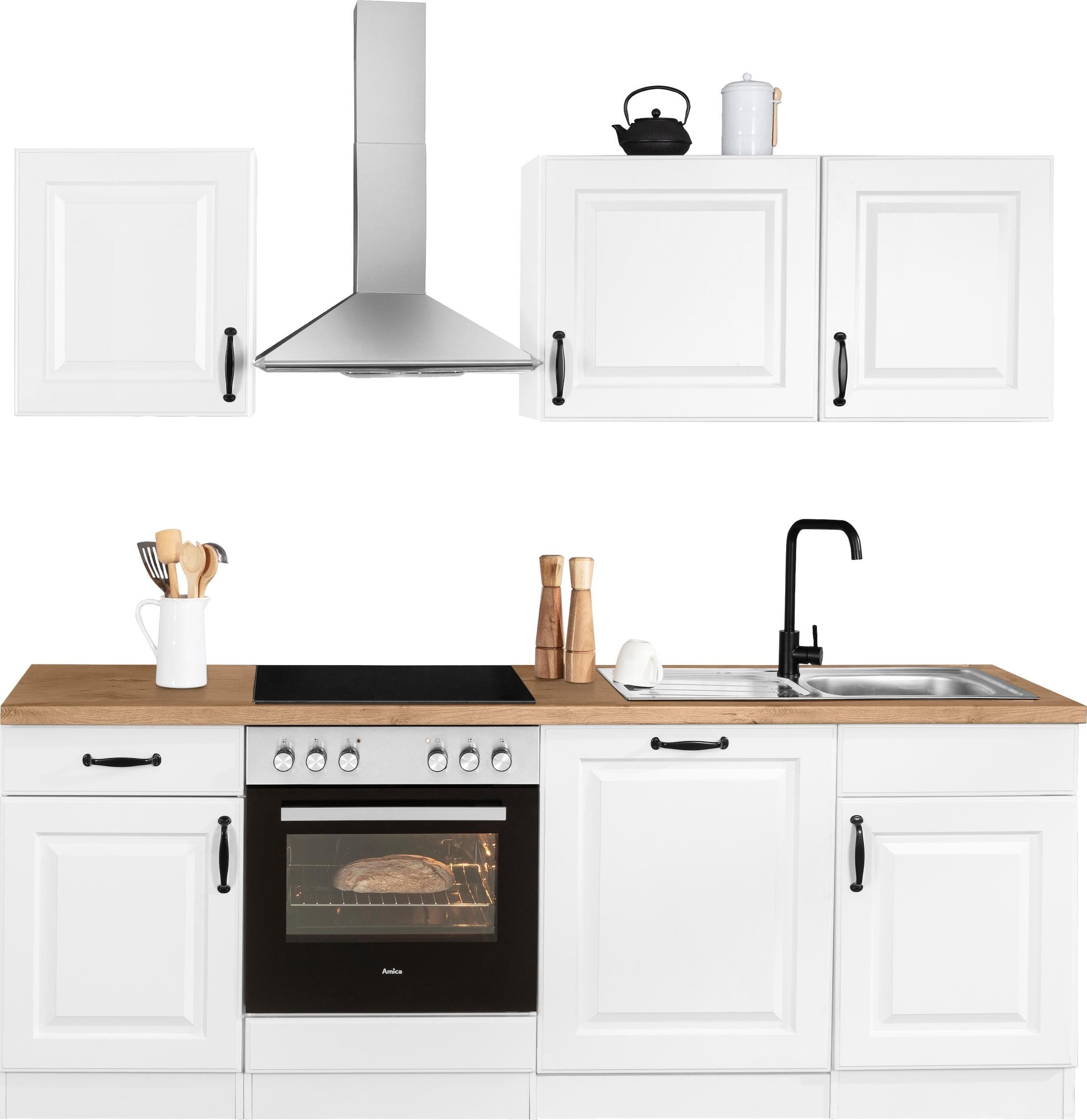 wiho Küchen Küchenzeile »Erla«, mit E-Geräten, Breite 220 cm kaufen bei OTTO | Sockelblenden