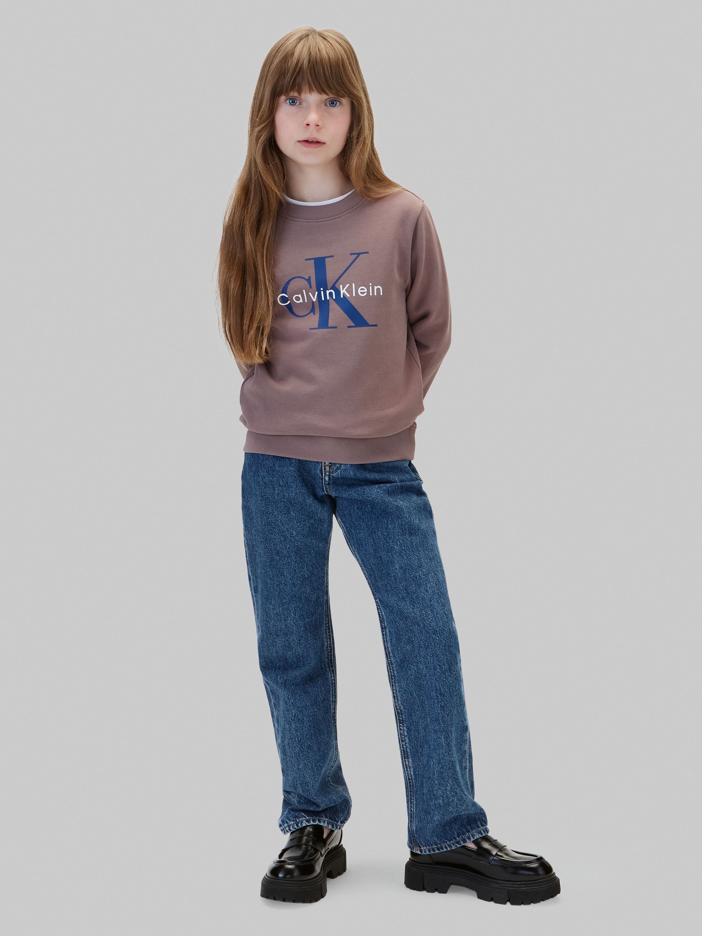 Calvin Klein Jeans Sweatshirt »CK MONOLOGO CN«, Regular fit, Logoschriftzug
