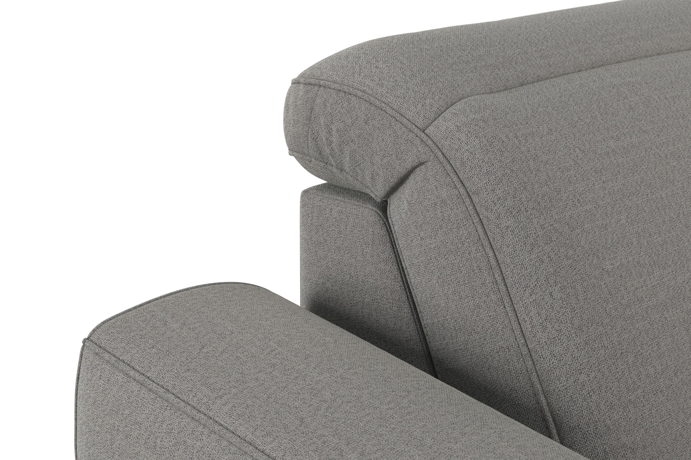 sit&more Ecksofa »Dundee L-Form«, mit Federkern und Edelstahlfüßen, wahlweise mit Kopfteilverstellung