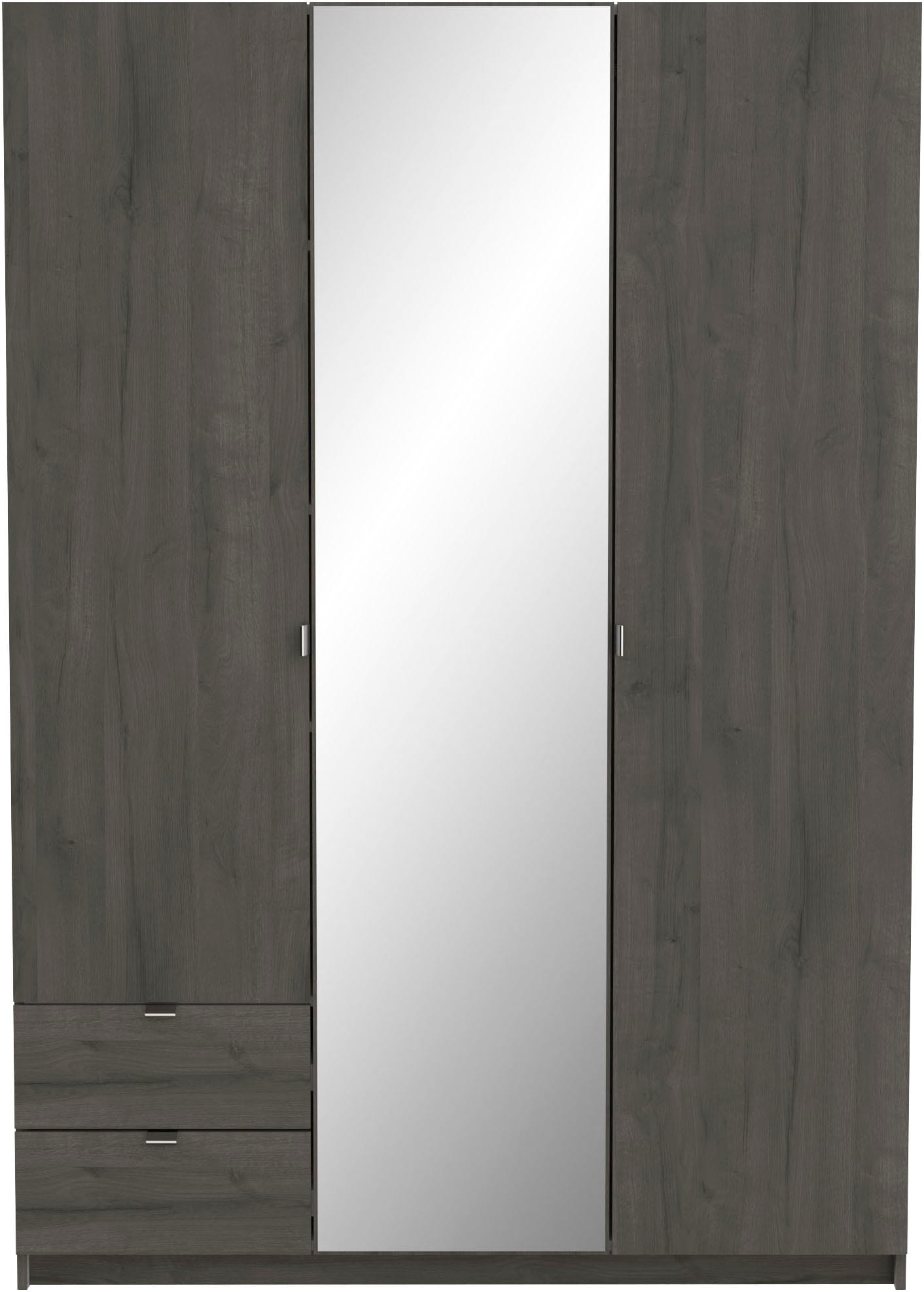 Demeyere GROUP Kleiderschrank »Mellie, mit Spiegel und 2 Schubladen, 3 Regale, 2 Kleiderstangen« H/B/ T ca. 191/134/52cm,  maximaler Stauraum, Made in France