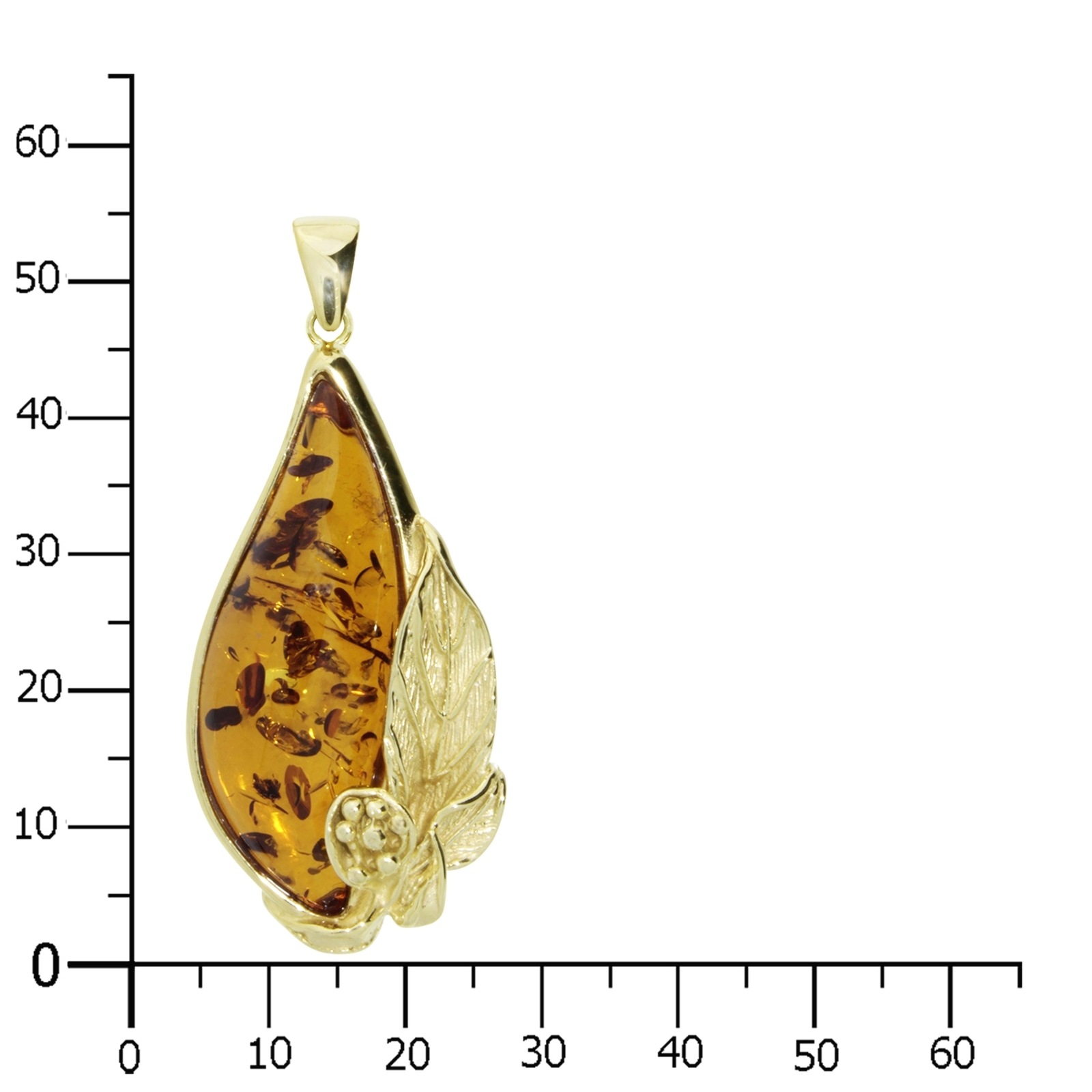 OSTSEE-SCHMUCK Kettenanhänger »- Jana 52 mm - Gold 333/000 - Bernstein«