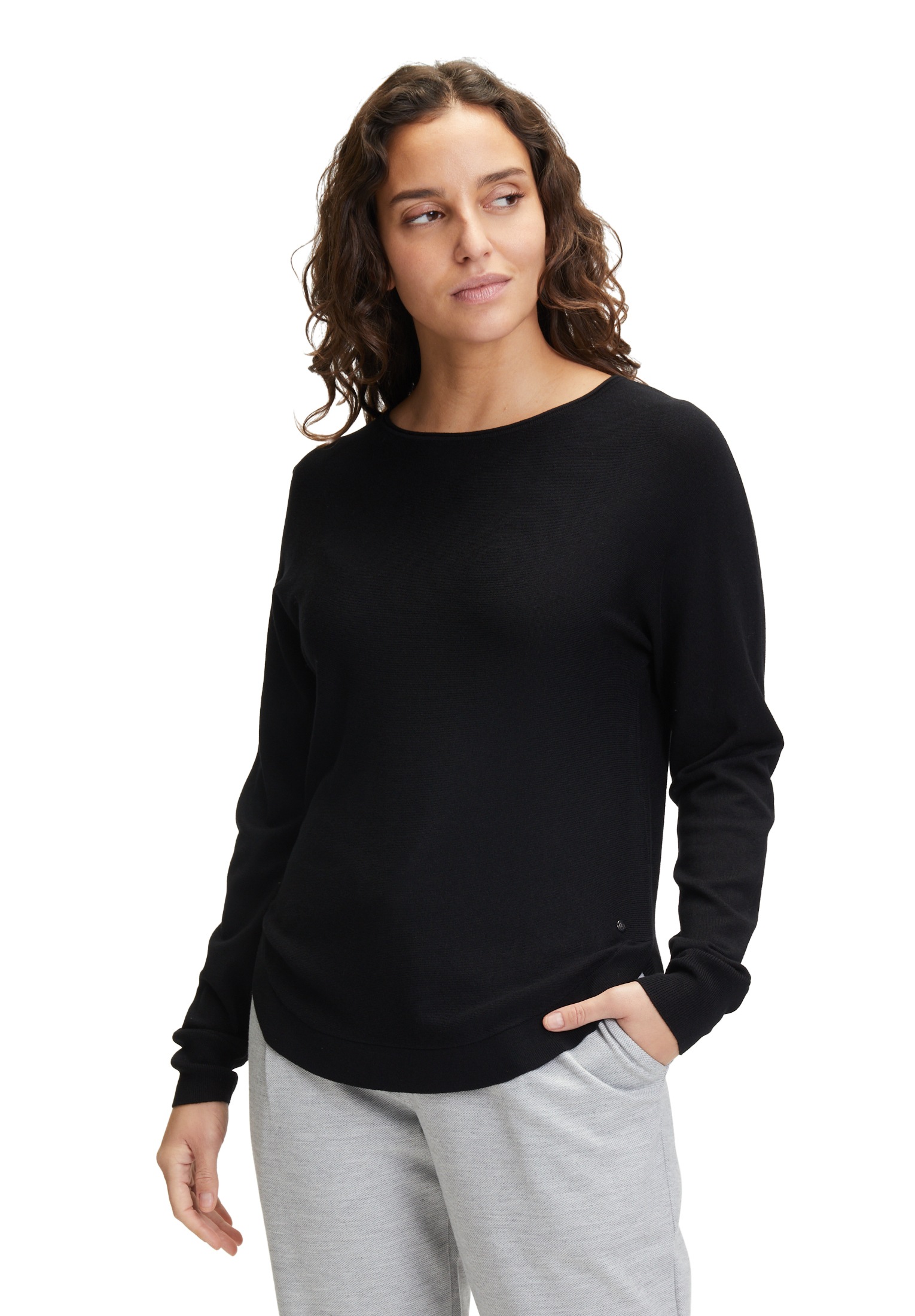 Betty&Co Rundhalspullover »Feinstrickpullover mit U-Boot-Ausschnitt«