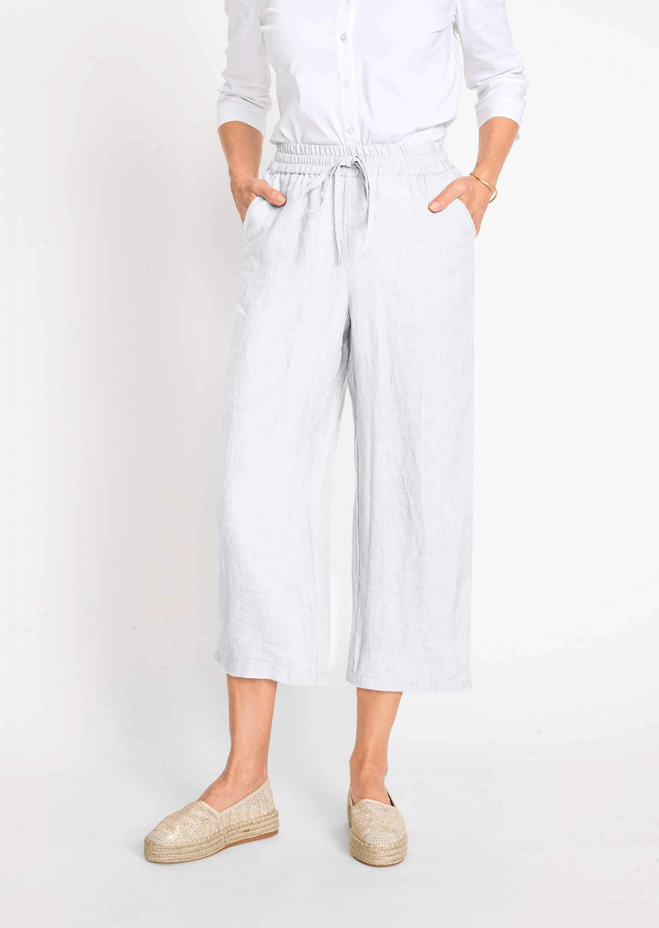 GOLDNER 2-in-1-Hose »Kurzgröße Leinenhose«