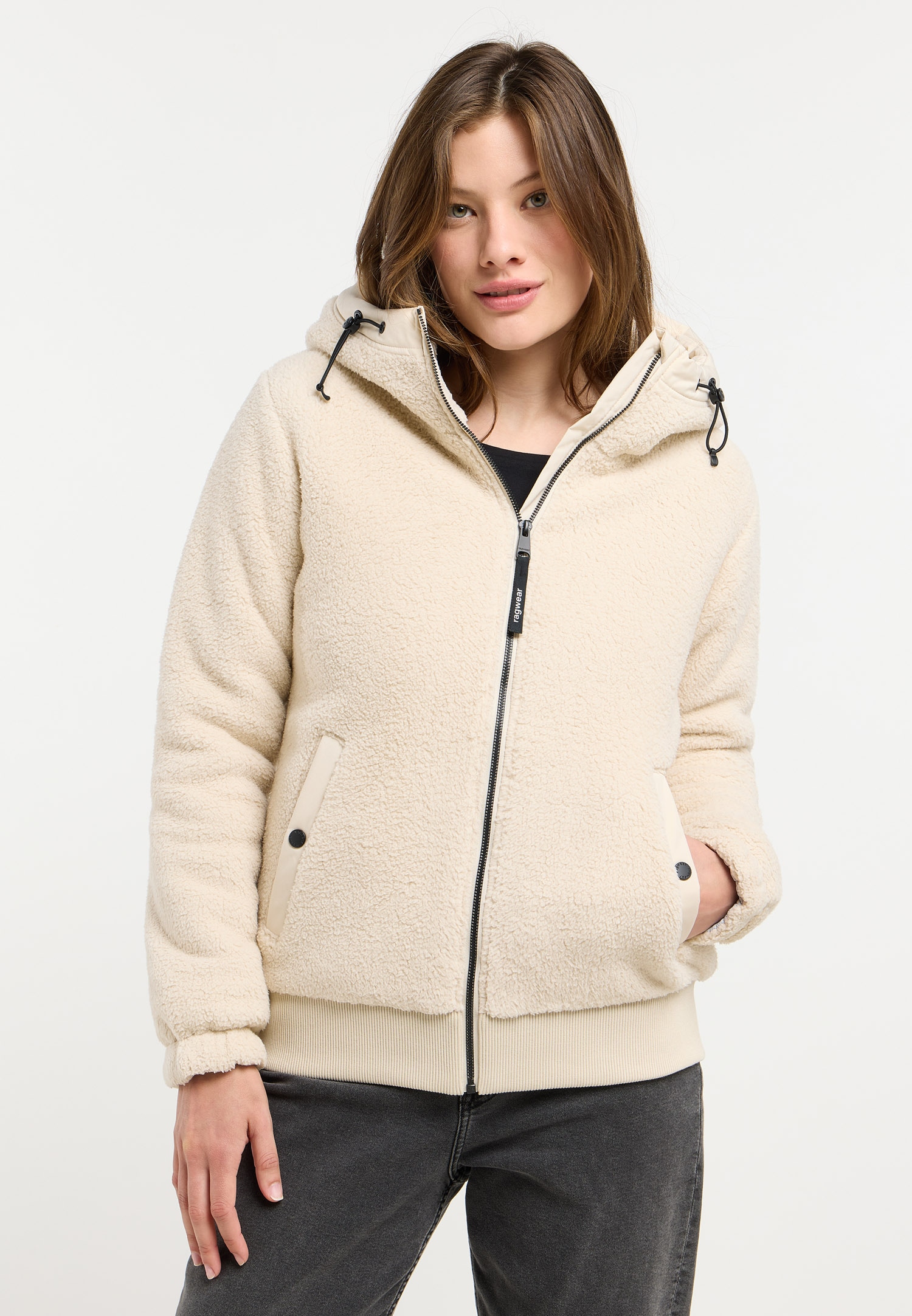 Ragwear Fleecejacke »COUSY SHORT« mit Kapuze