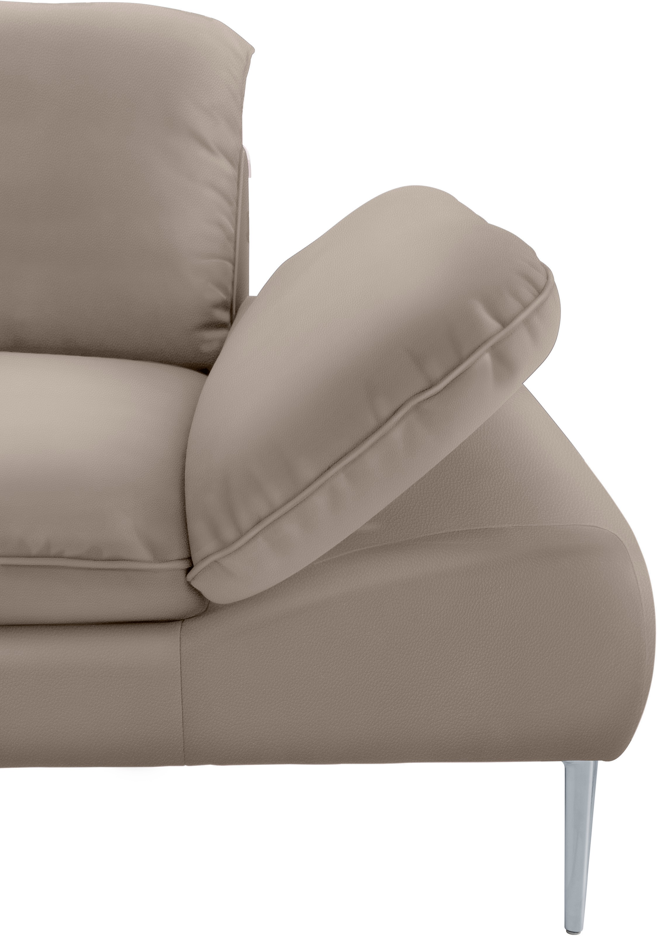 W.SCHILLIG Ecksofa »enjoy&MORE, Designsofa, bequem, zeitlos und elegant, L-Form«, mit Sitztiefenverstellung, Füße silber matt, Breite 340 cm