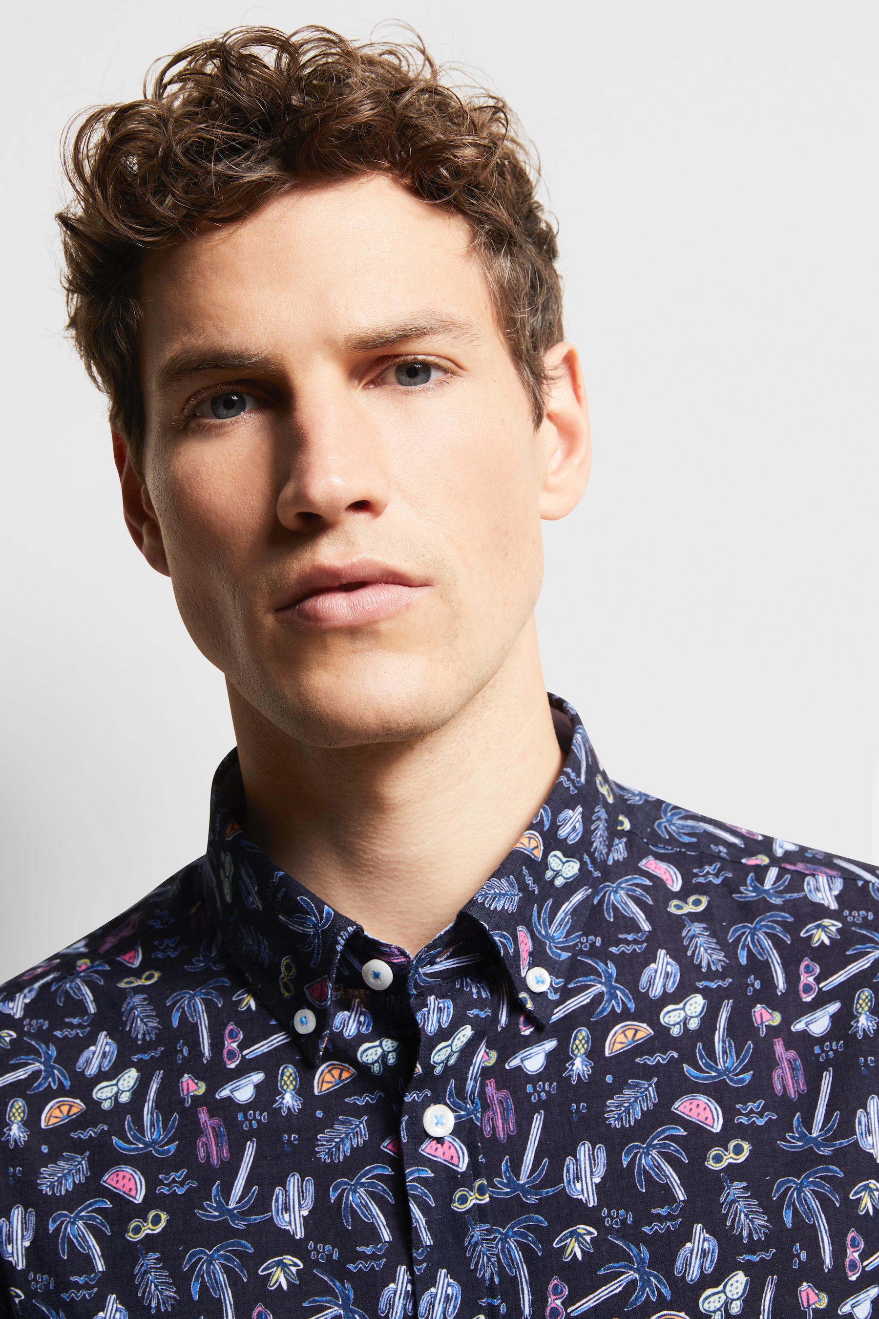 bugatti Kurzarmhemd, mit sommerlichen Prints