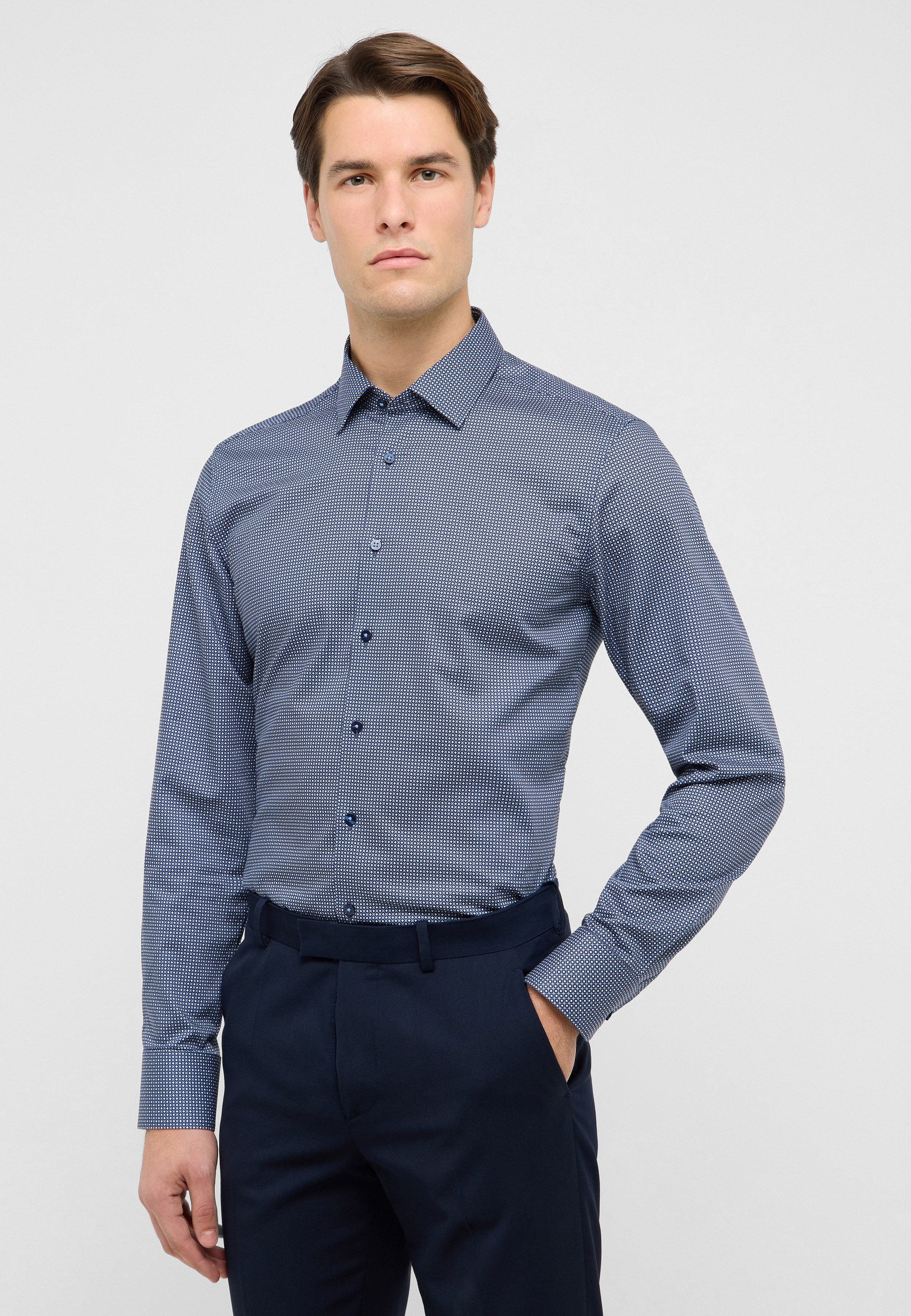 Eterna Langarmhemd »SLIM FIT« NON IRON (bügelfrei)