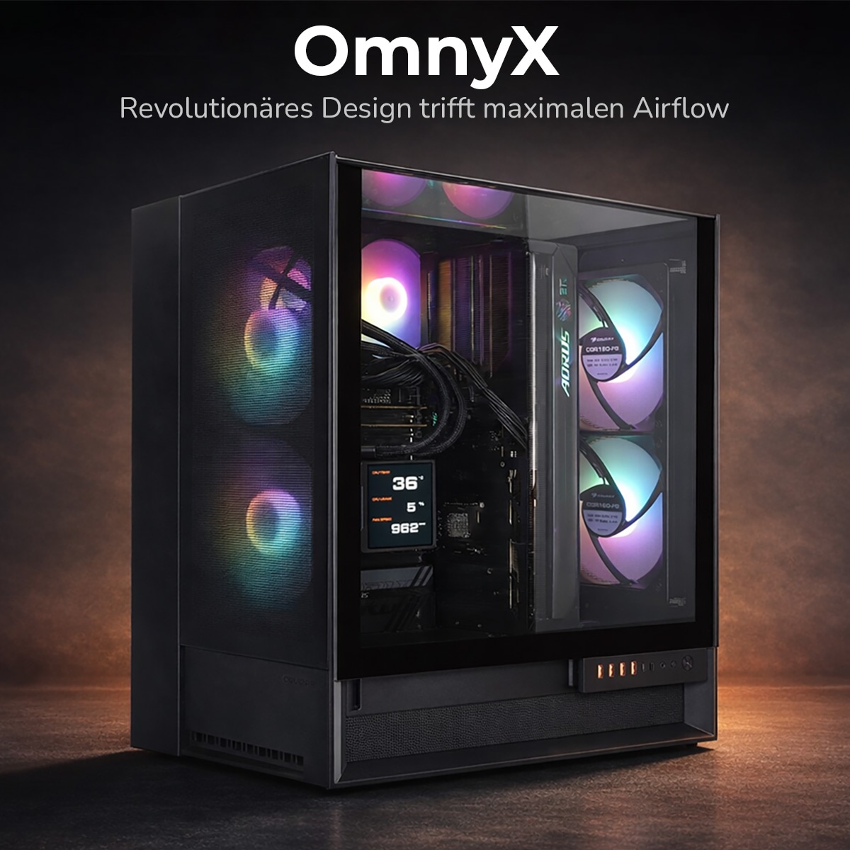 Cougar Gaming-PC »OmnyX BK 8075 AMD Ryzen 7 9850X3D 32GB DDR5 2TB SSD RTX 5080« Windows 11, DDR5 RAM, Wasserkühlung