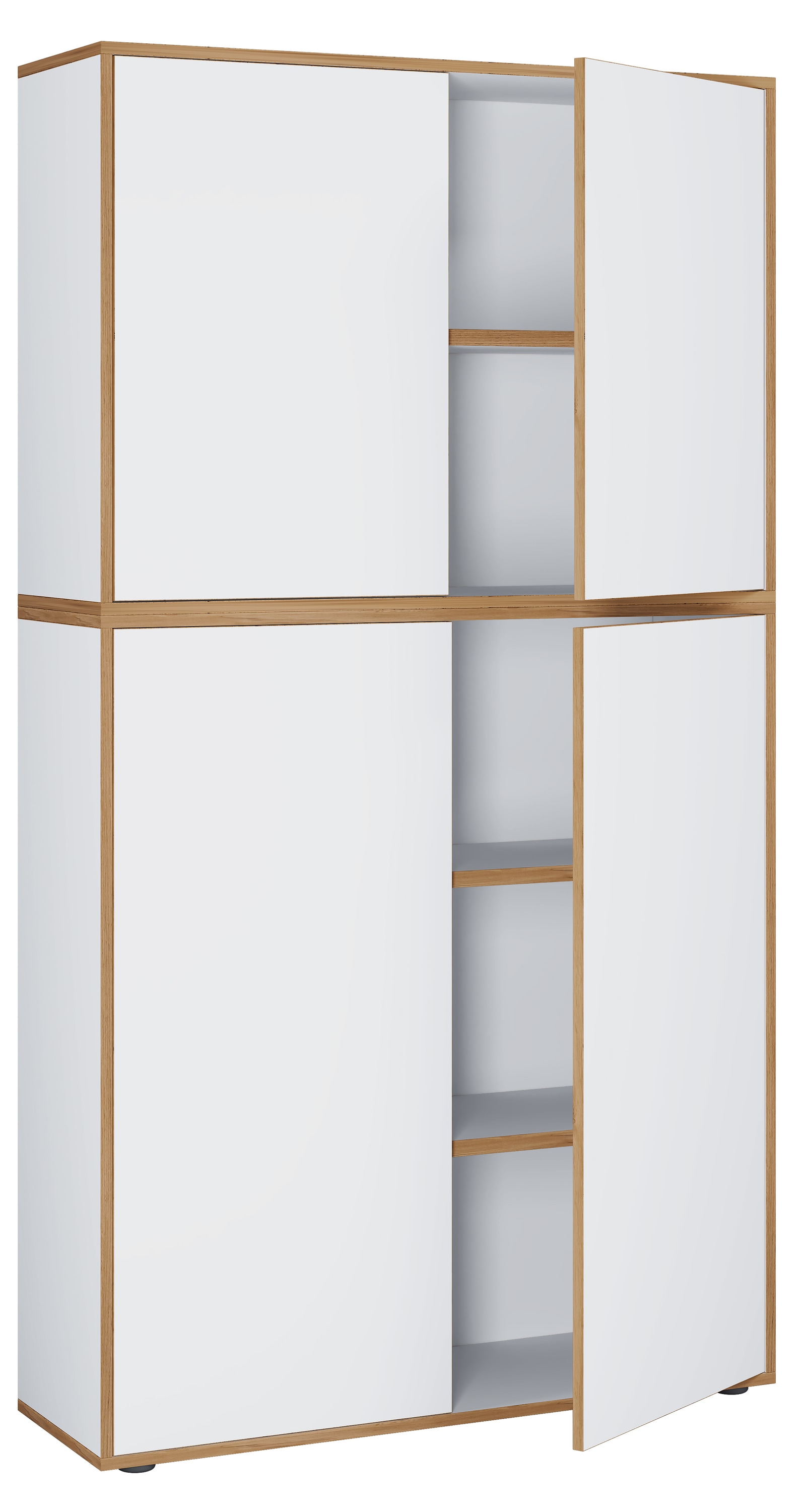 VCM Aktenschrank »VCM Holz Büroschrank Ordner Aktenschrank Büromöbel Schrank Salia 5-fach Breite 100 cm Drehtüren«, (1 St.)