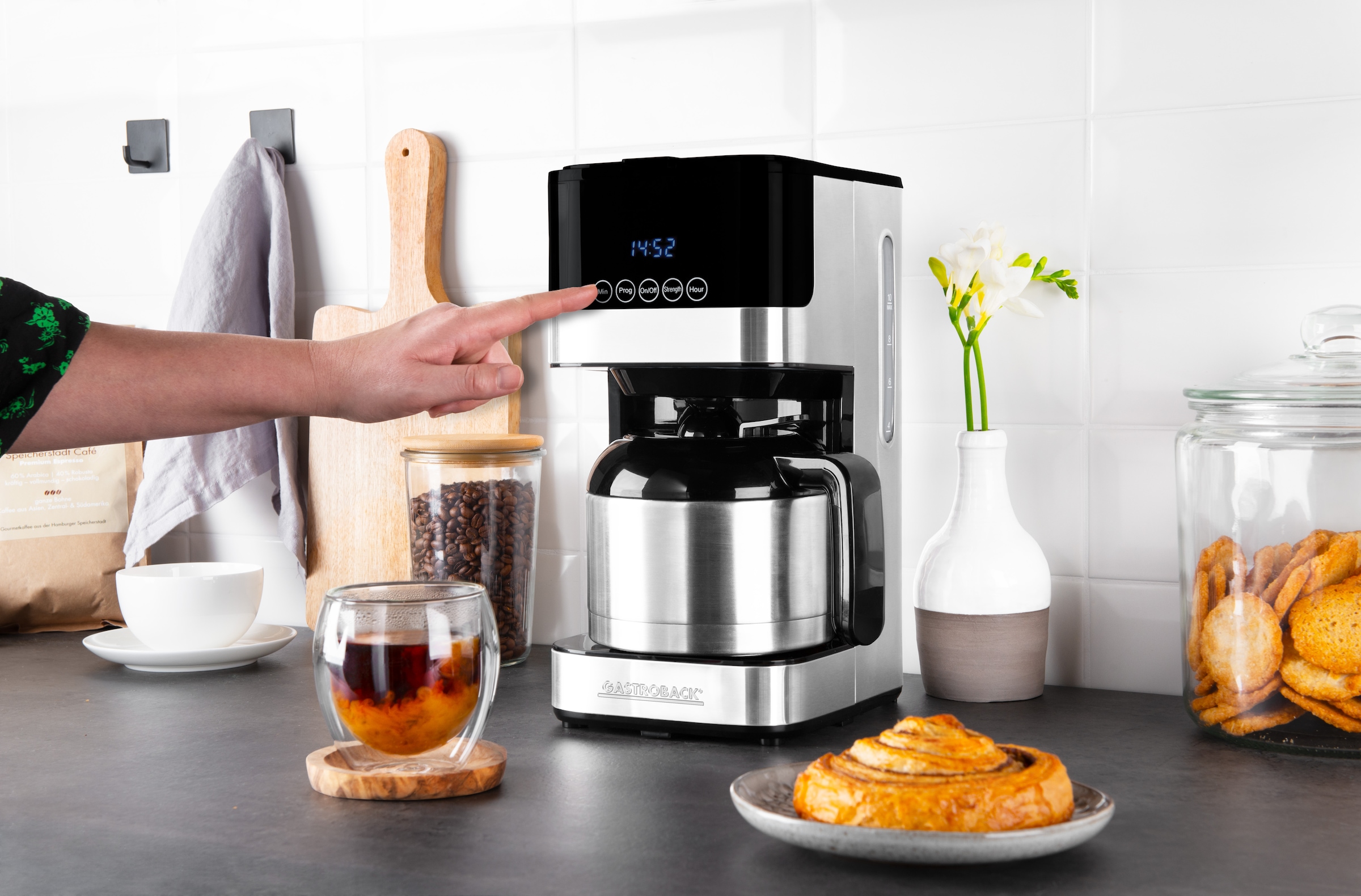 Gastroback Filterkaffeemaschine »Design Essential S 42701_S« 1,5 l Kaffeekanne Edelstahlfilter 1x4