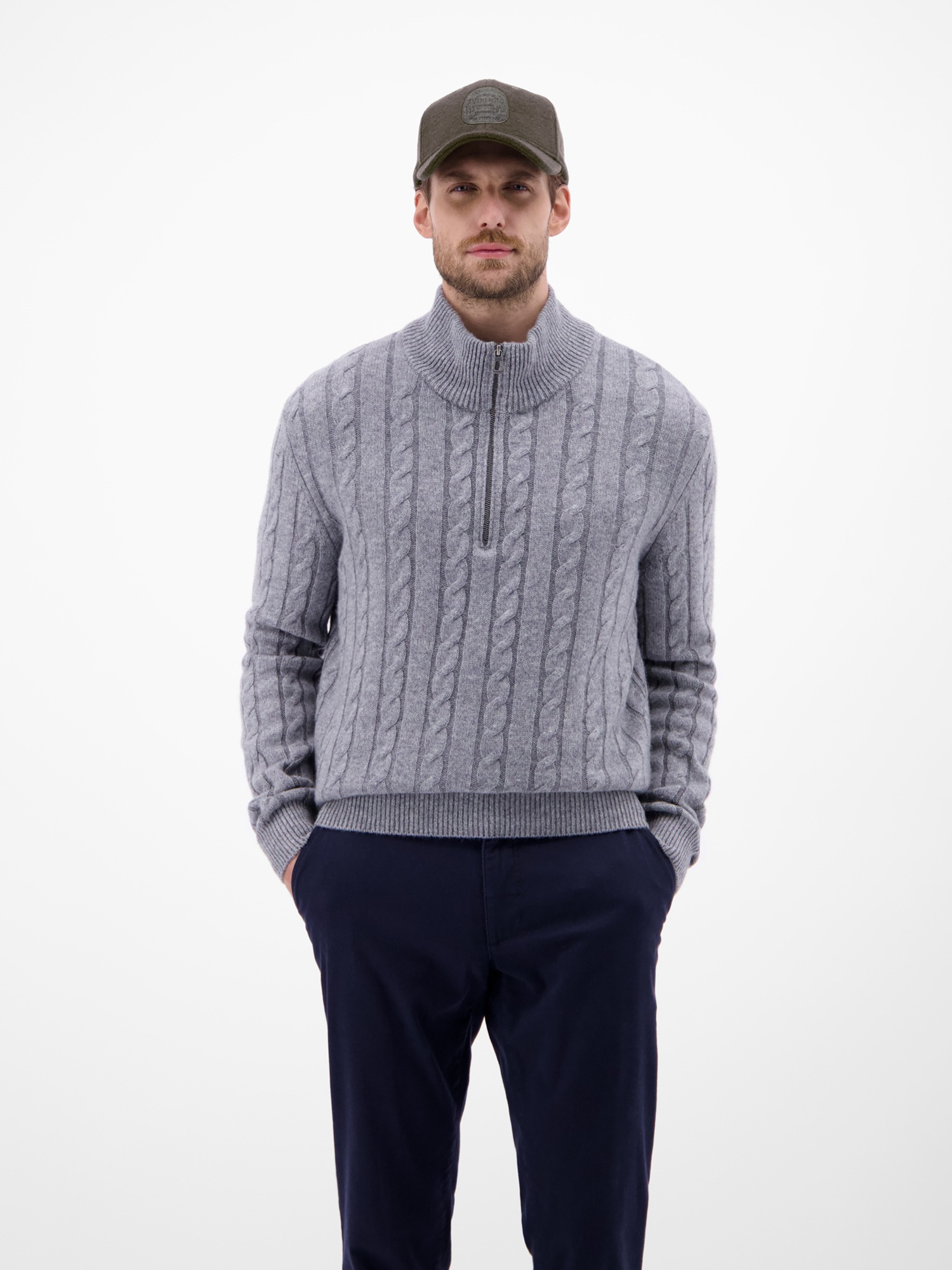 LERROS Strickmütze »Herren Basecap, unifarben«