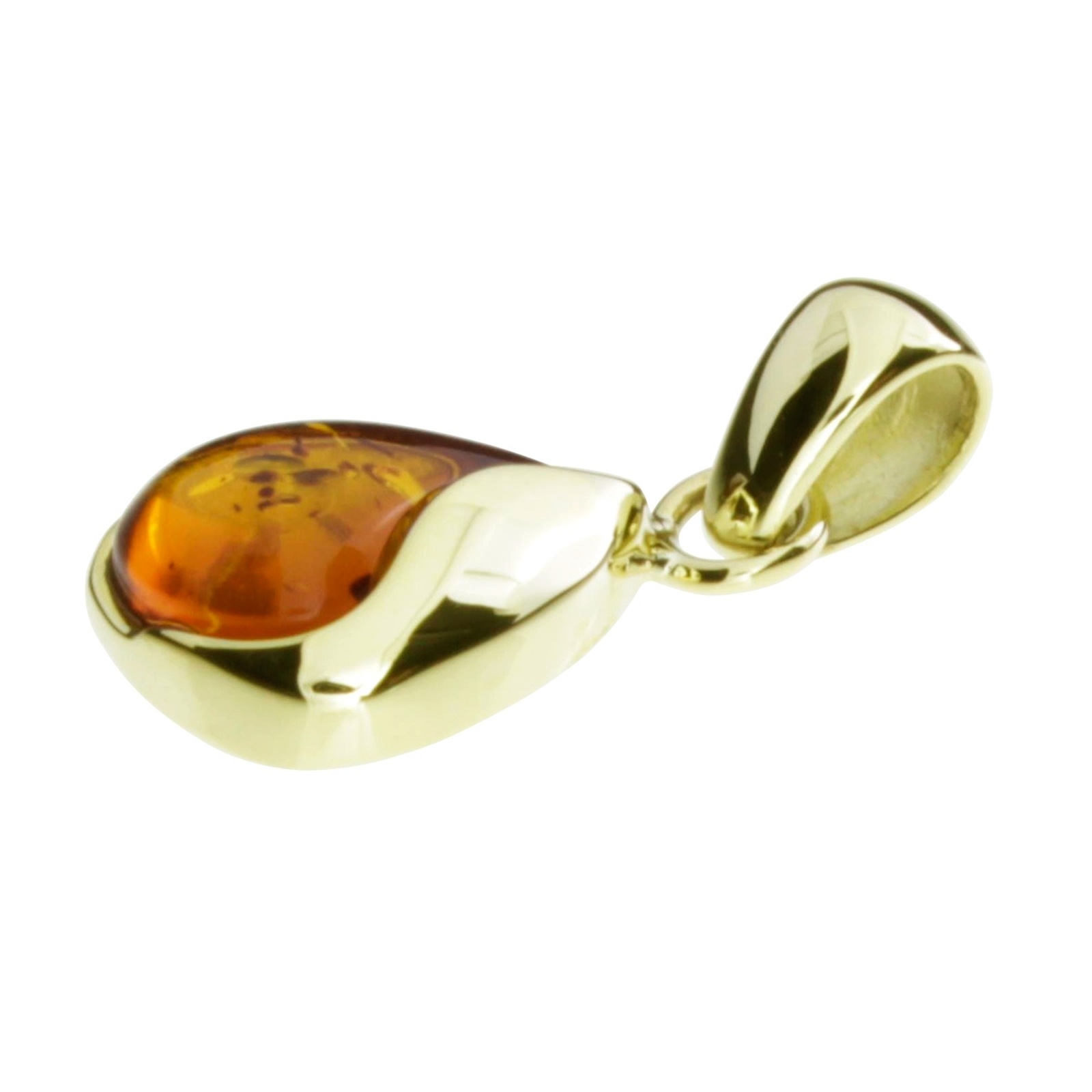 OSTSEE-SCHMUCK Kettenanhänger »- Jeska 20 mm - Gold 333/000 - Bernstein«