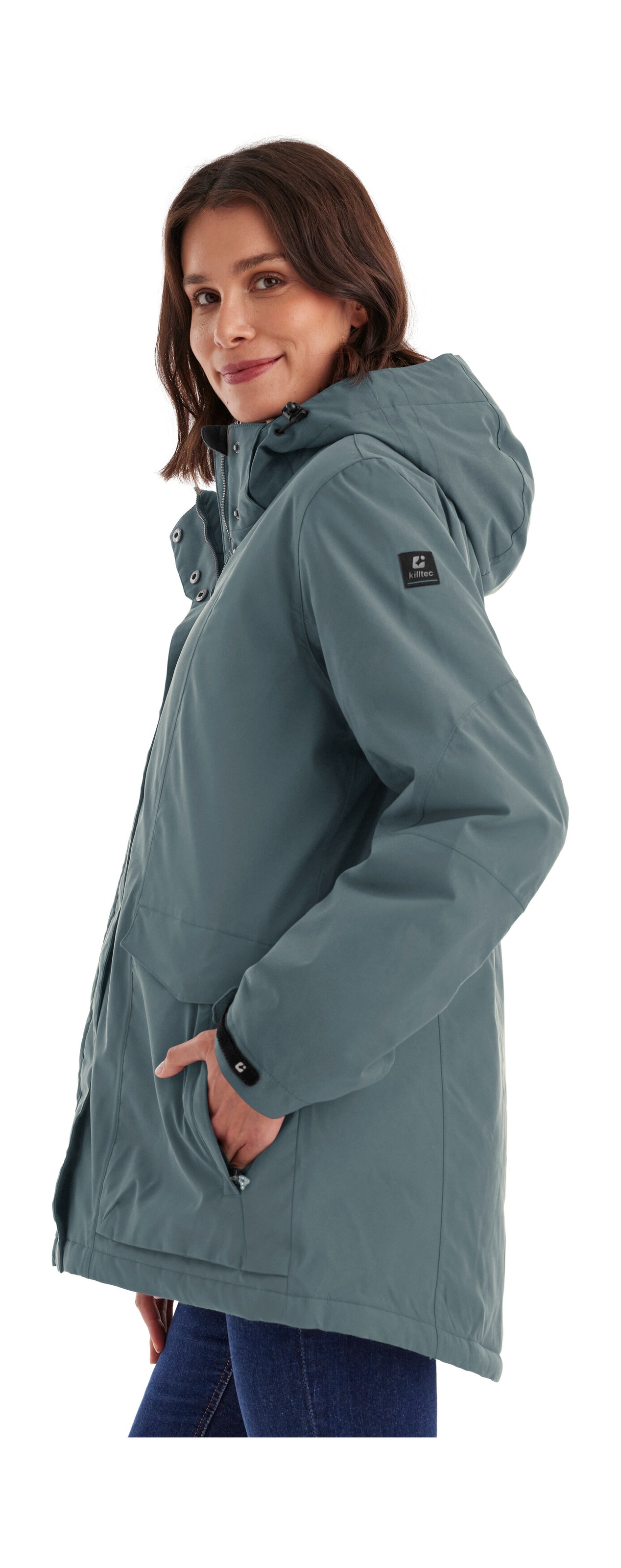 Killtec Funktionsjacke »Damen Jacke«, Wasserdichte, atmungsaktive Damenjacke mit abnehmbarer Kapuze
