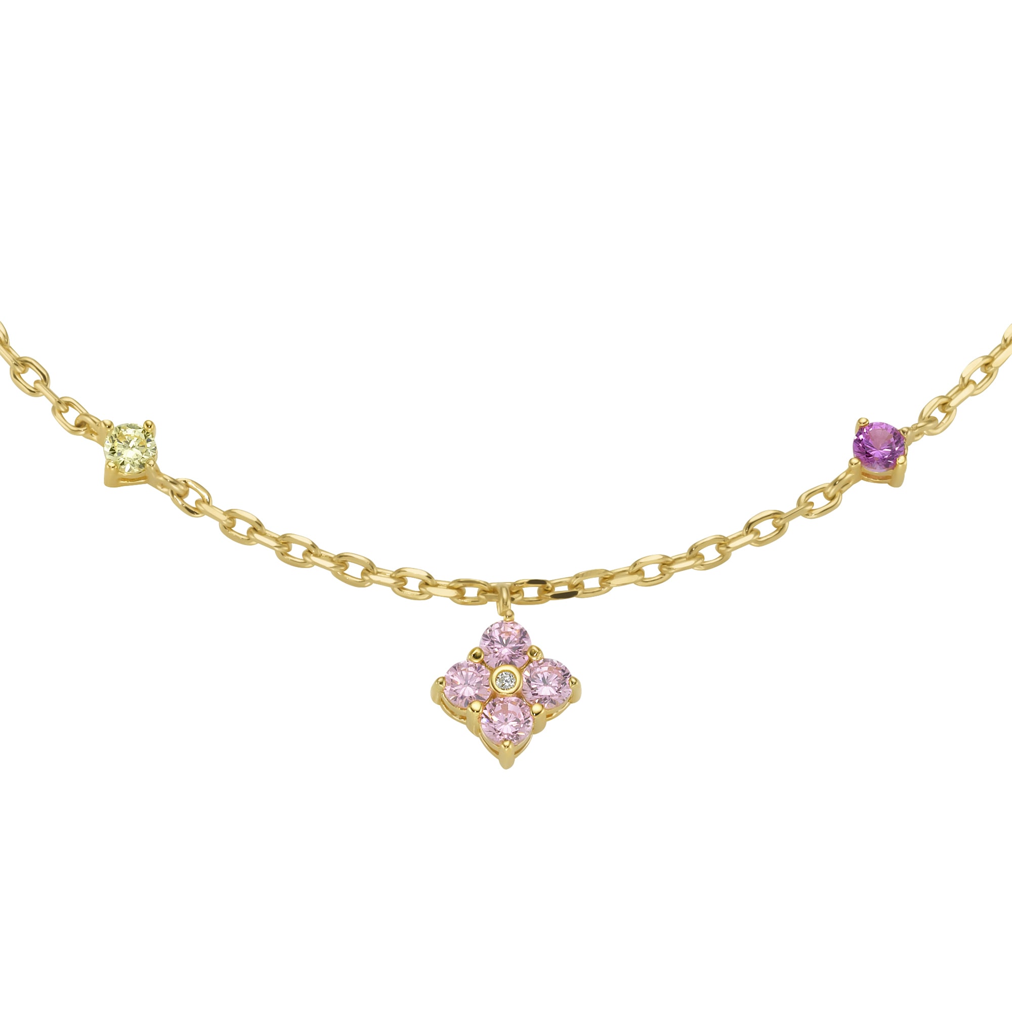 GIORGIO MARTELLO MILANO Armband »Armband mit Behang, farbige Zirkonia, vergoldet, Silber 925«