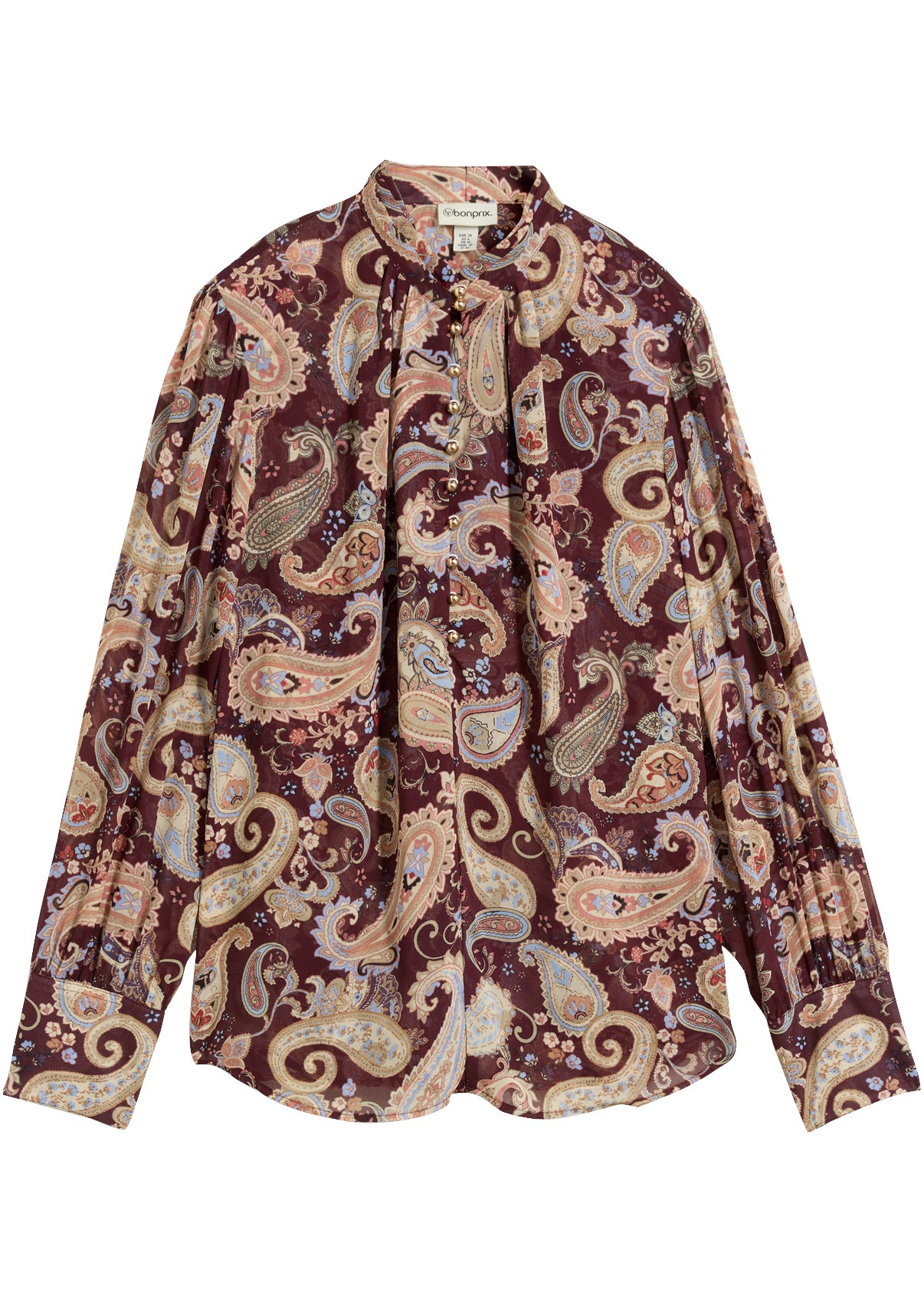 bonprix Chiffonbluse mit Paisley Design, Loose Fit, festlich