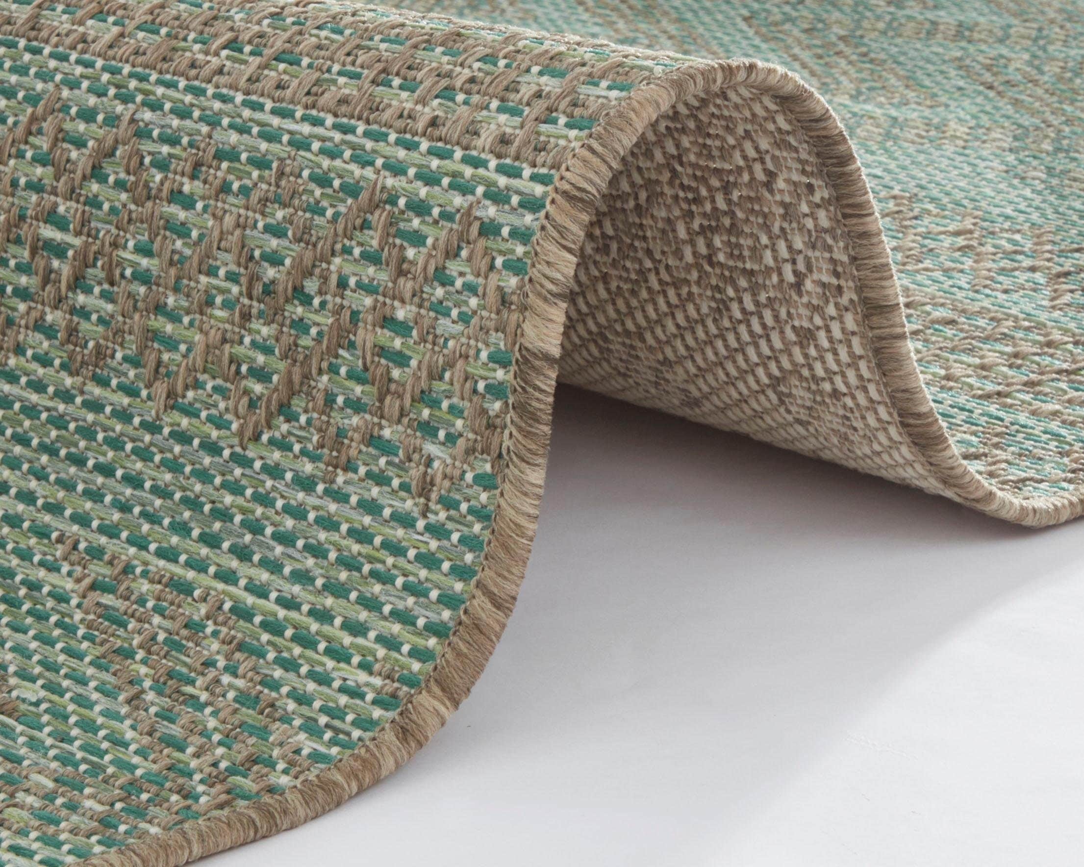 NORTHRUGS Teppich »Sidon«, rechteckig, 4 mm Höhe, In-und Outdoor geeignet, Strapazierfähig und pflegeleicht, Flachgewebe