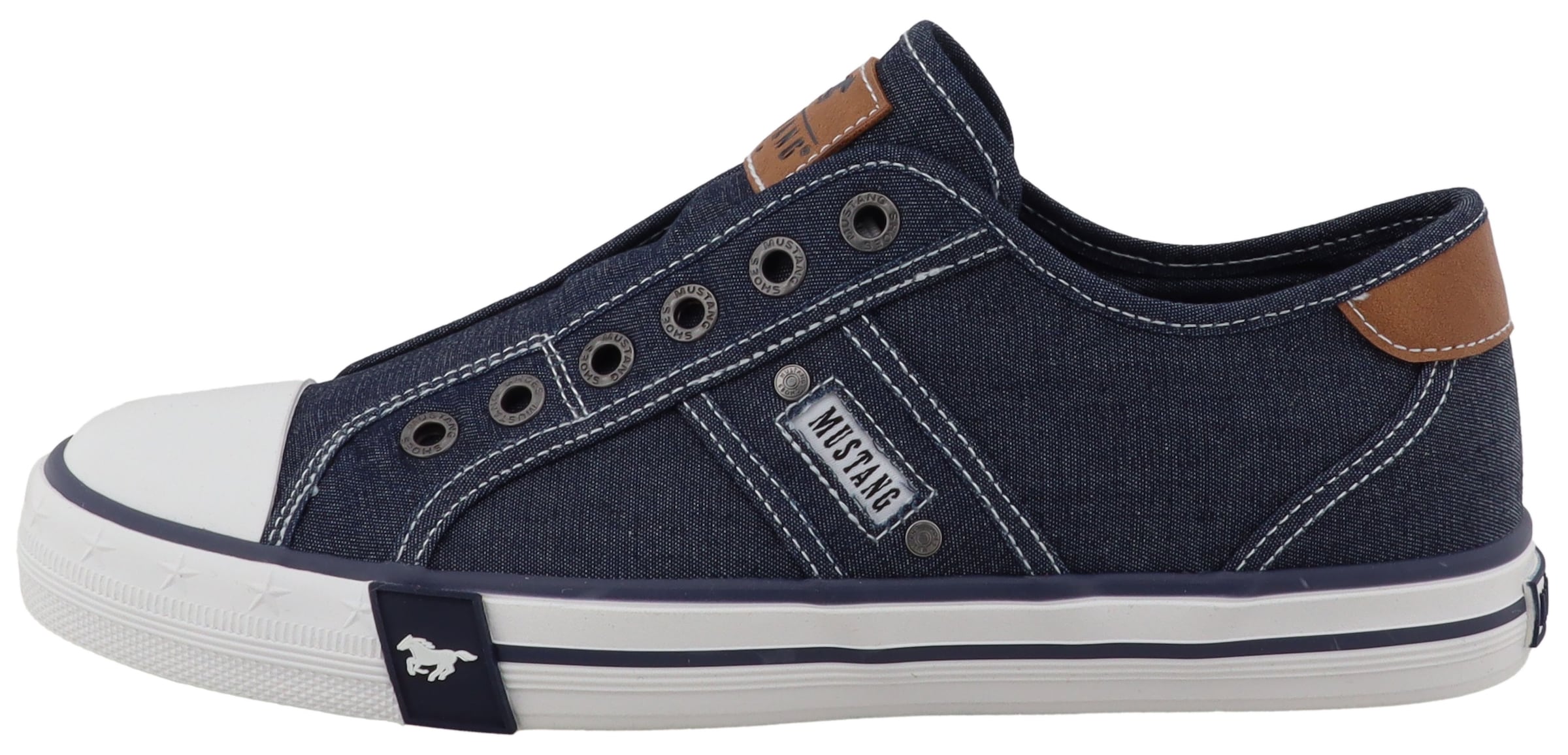 Mustang Shoes Slip-On Sneaker »Winona«  Slipper, Halbschuh mit modischen Kontrastnähten