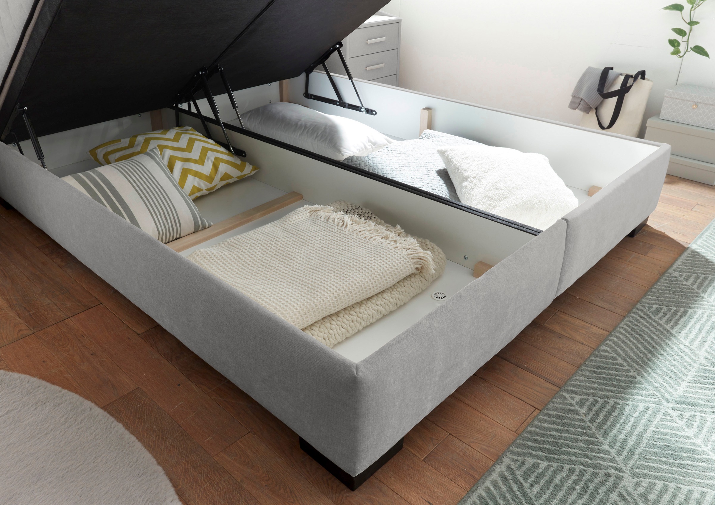 ED EXCITING DESIGN Boxbett »Nagol«, mit Bettkasten, mit Wendematratze, erhältlich in verschiedenen Breiten
