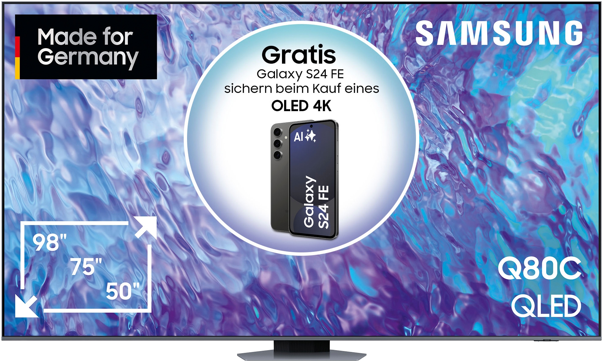 Samsung LED-Fernseher »GQ98Q80CAT«, Smart-TV