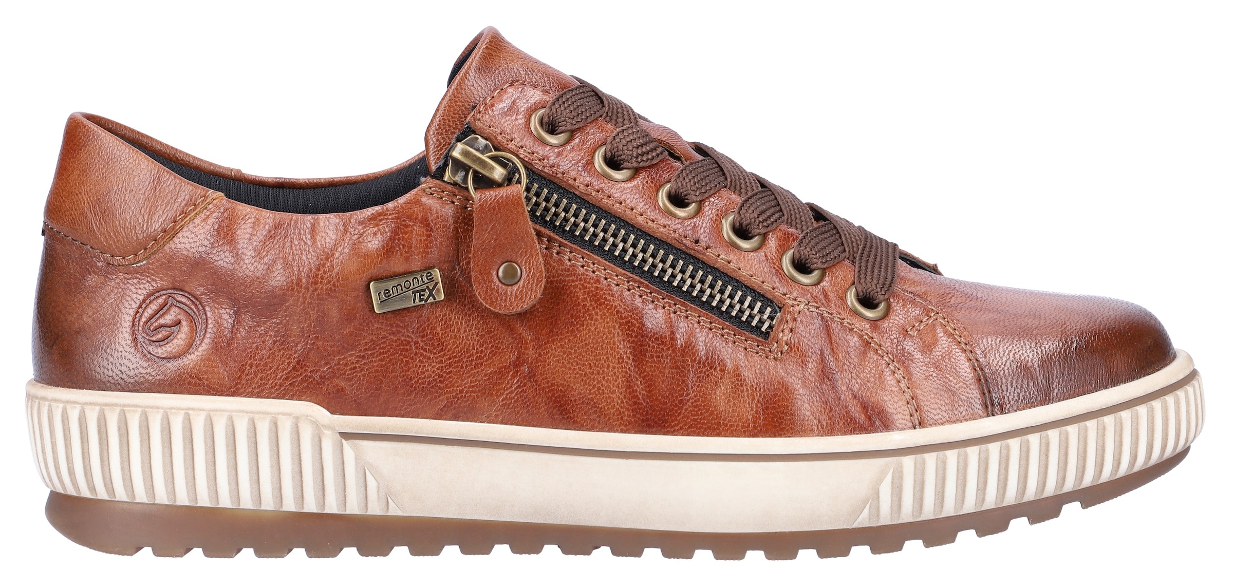 Remonte Plateausneaker, Freizeitschuh, Halbschuh, Schnürschuh mit Außenreißverschluss