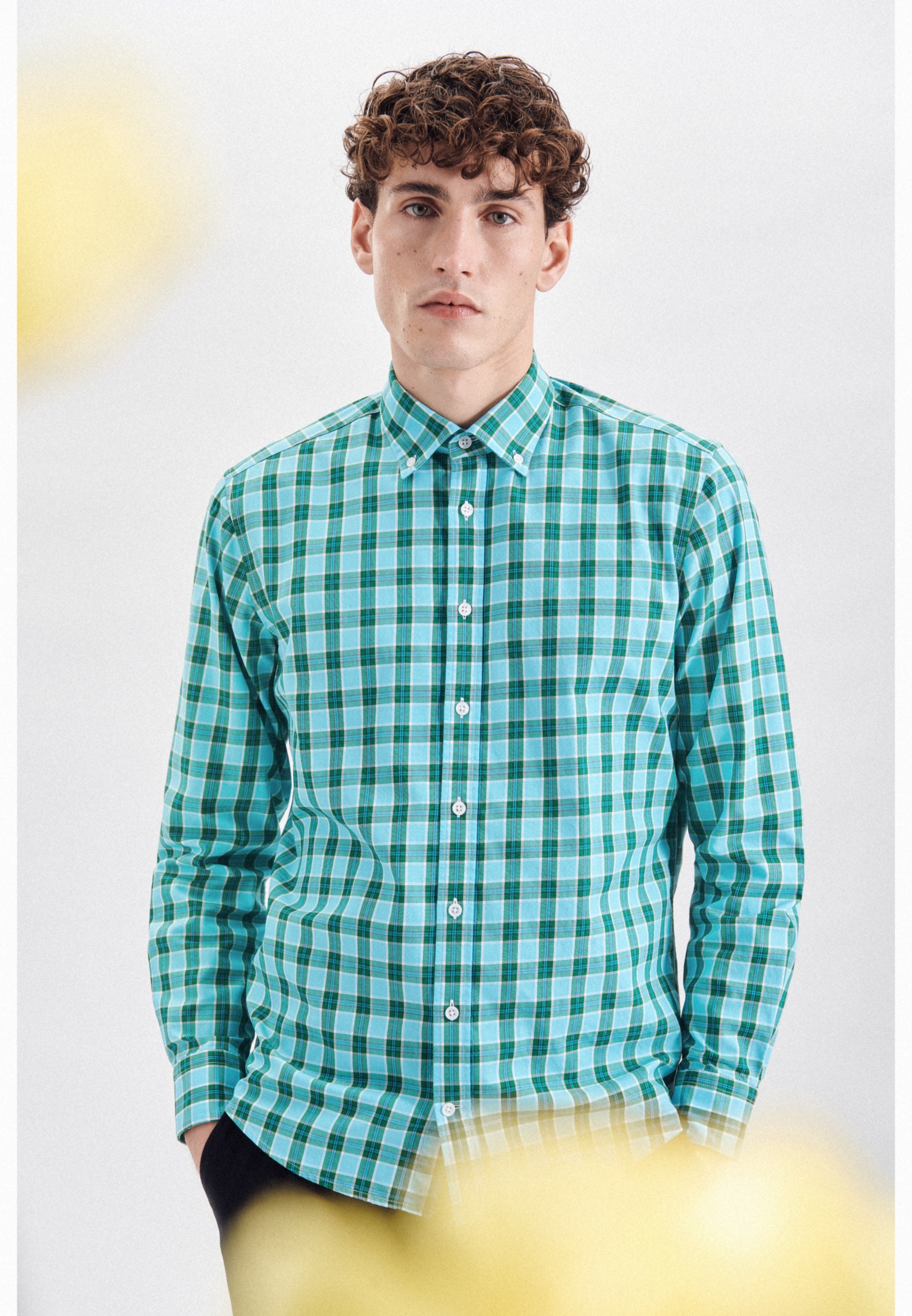 seidensticker Businesshemd »Schwarze Rose«, Regular Langarm Button-Down-Kragen Karo