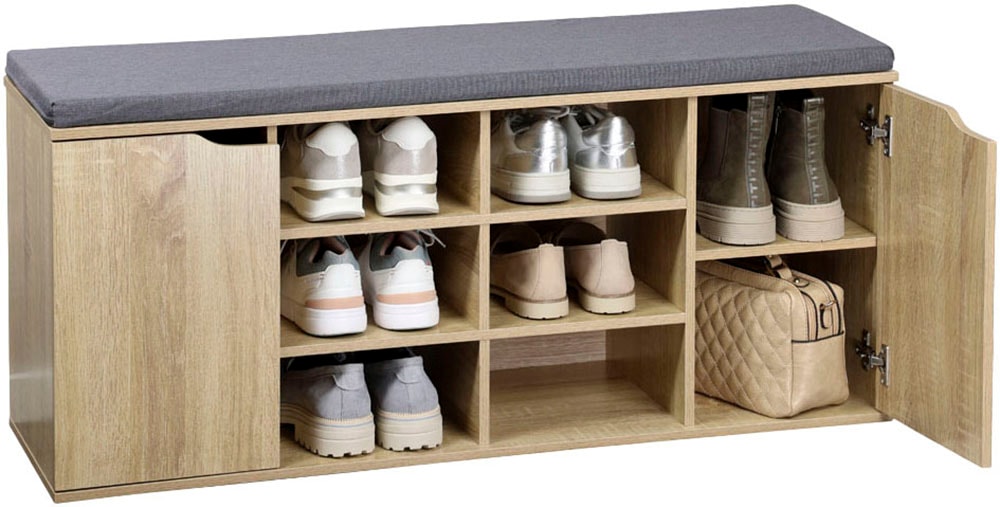 KESPER® Schuhschrank »Schuhschrank mit Sitzkissen, 2 Türen, FSC«