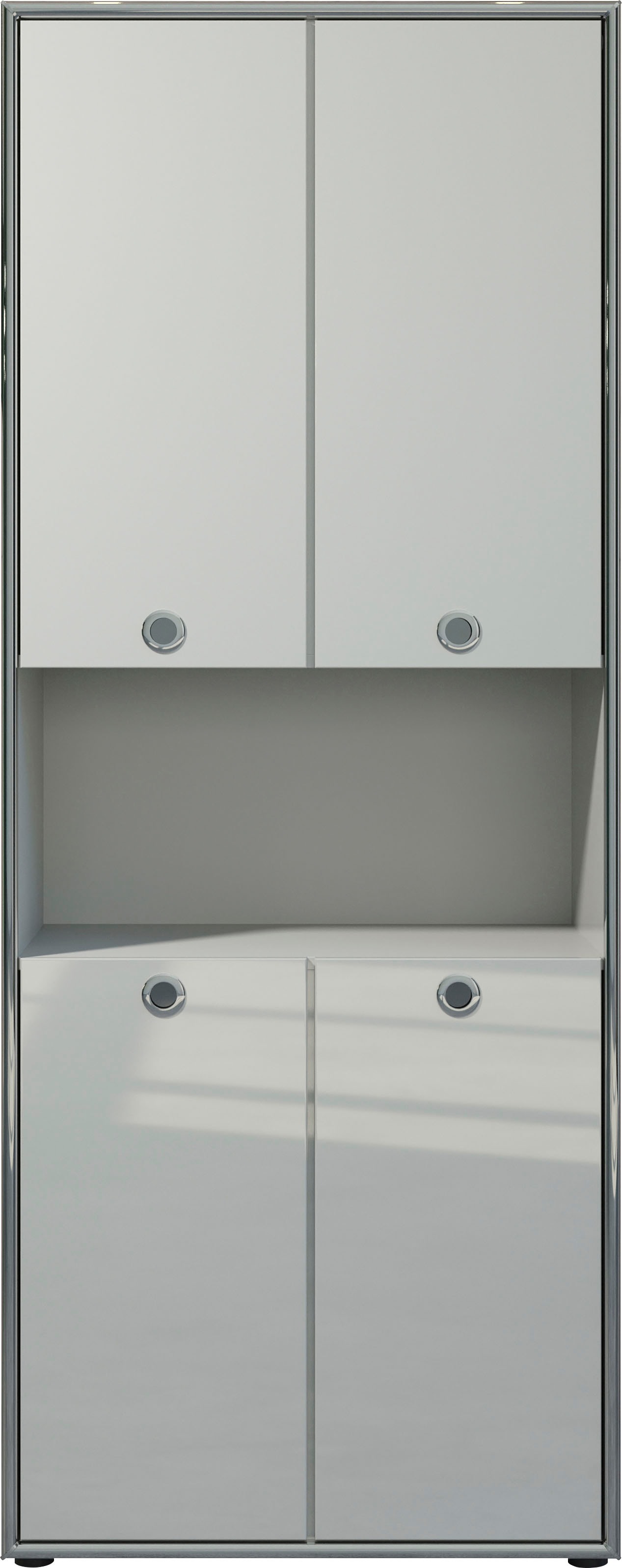 Places of Style Aktenschrank »Imperia«, Hochglanzoptik mit eleganter Chromumrahmung - Made in Italy