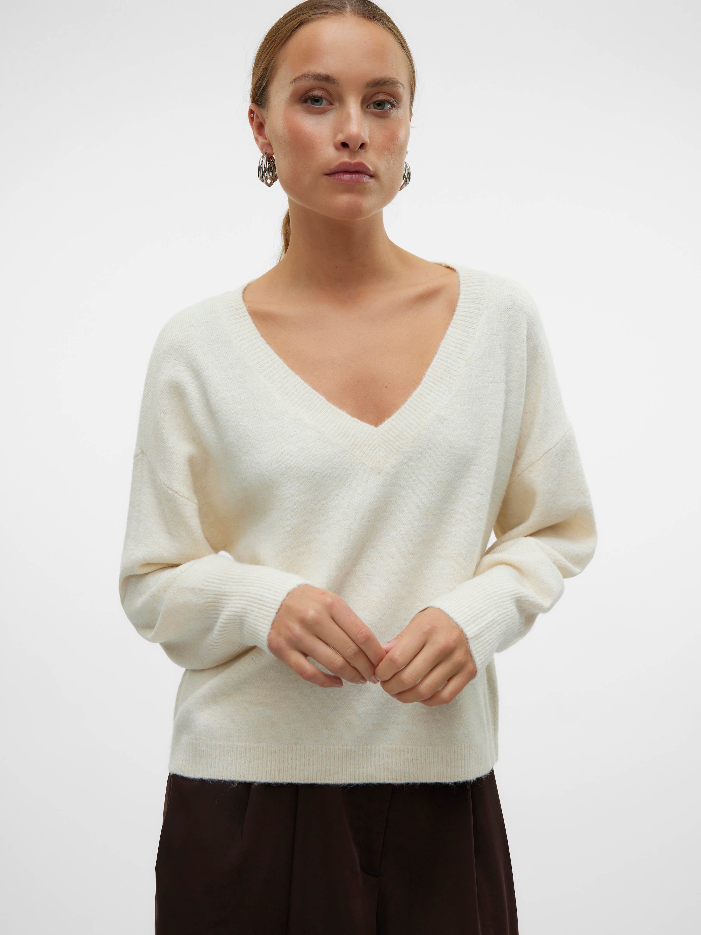 Vero Moda V-Ausschnitt-Pullover »VMJUPITER LS V-NECK PULLOVER BF«