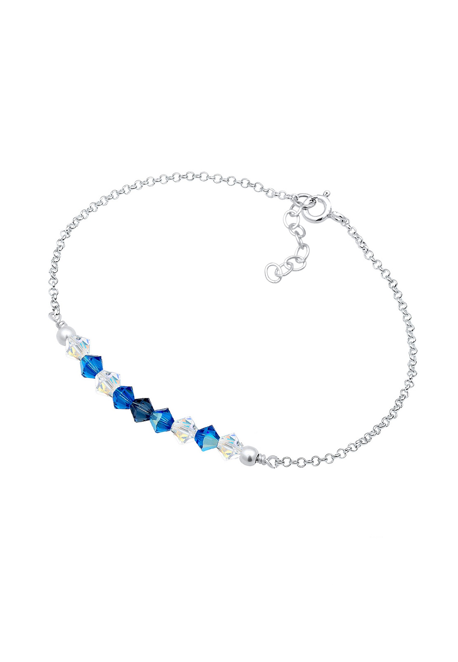 Elli Armkette »Armband Kinder Beads Rosa Kristalle 925 Silber«