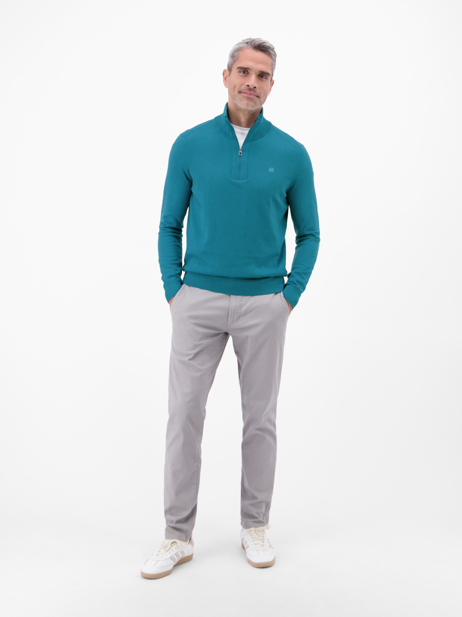 LERROS Troyer »Flachstrickpullover mit Troyerkragen«