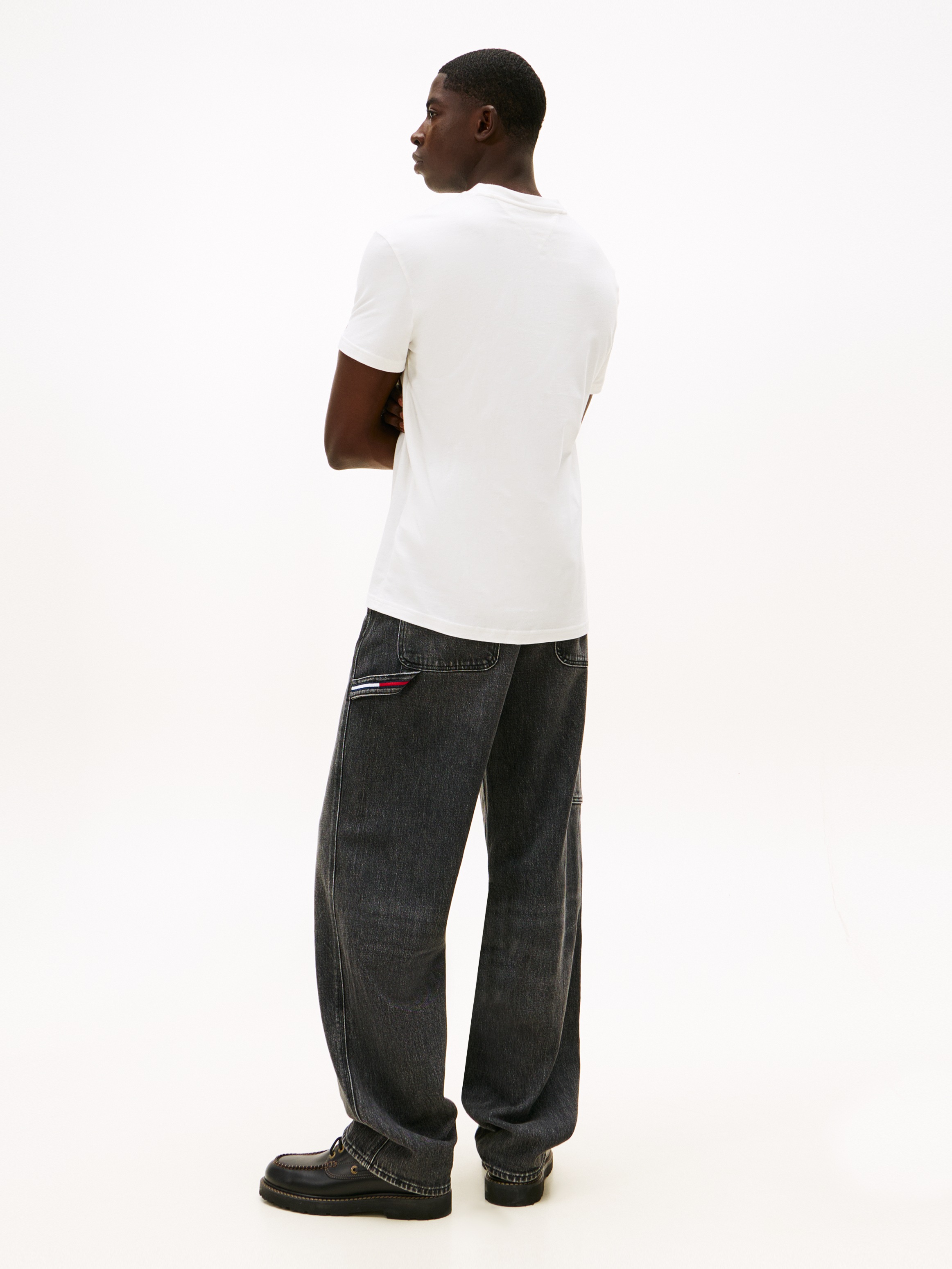 Tommy Jeans Rundhalsshirt »TJM BILLS FONT« regular fit, Rundhals, bedruckt