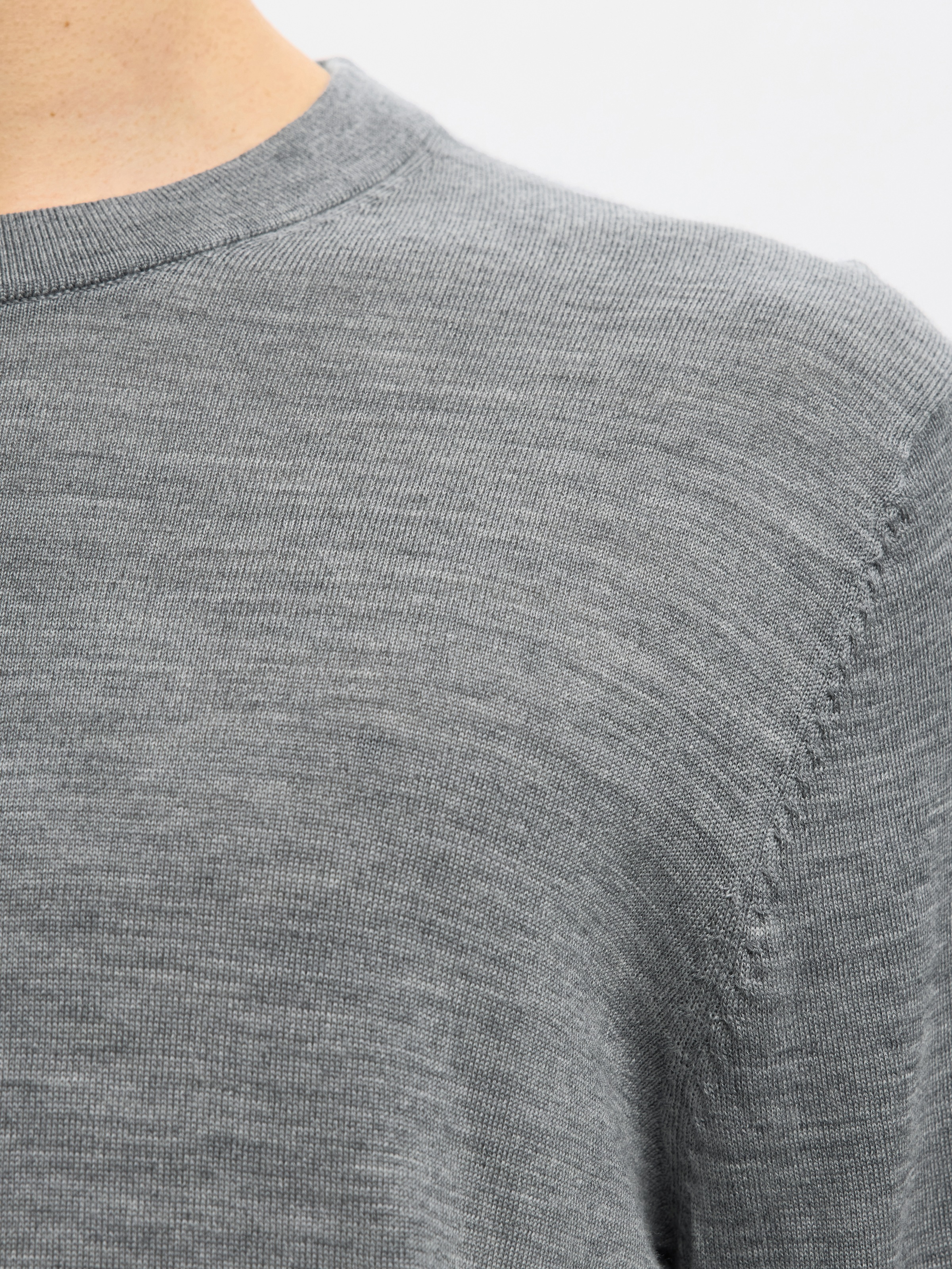 SELECTED Rundhalspullover »SLHTRAY LS KNIT MERINO CREW NECK NOOS« Wolle, regular fit