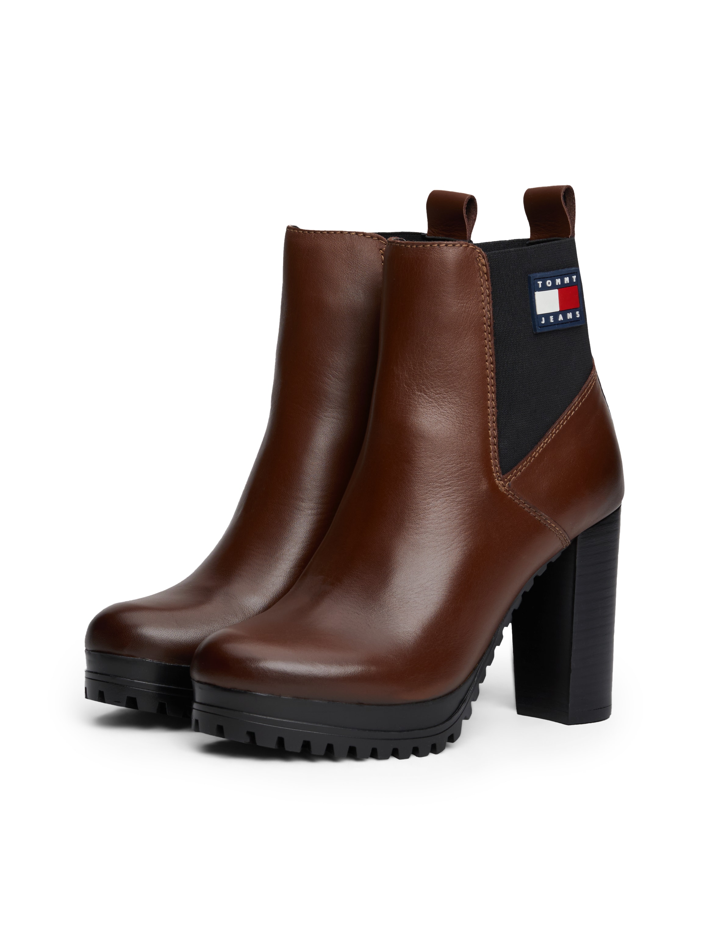 TOMMY JEANS High-Heel-Stiefelette »TJW NEW ESS HIGH HEEL BOOT«, Blockabsatz, Partymode, Ankleboots...