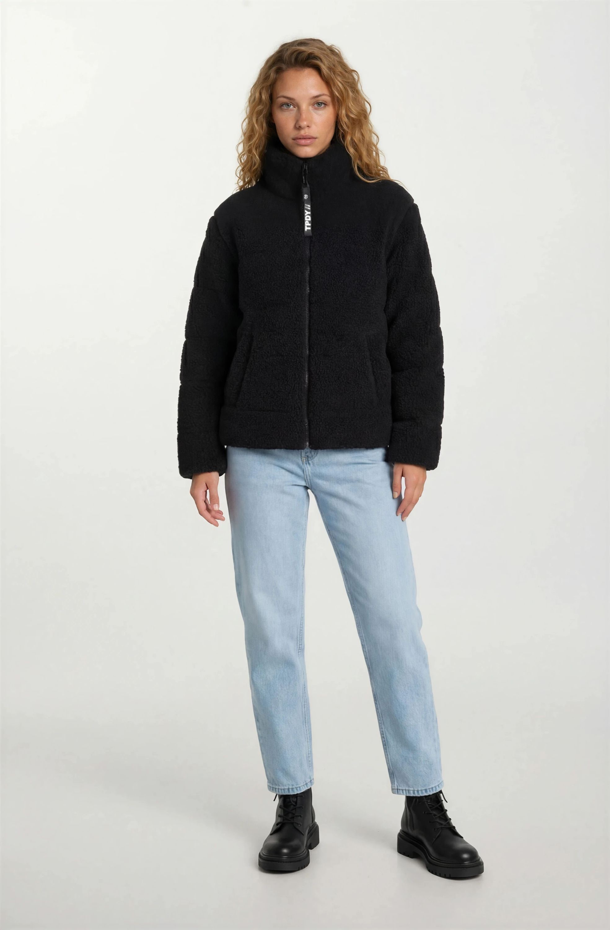 trueprodigy Winterjacke »Lean F Teddy-Jacke mit Stehkragen und Eingrifftaschen« ohne Kapuze