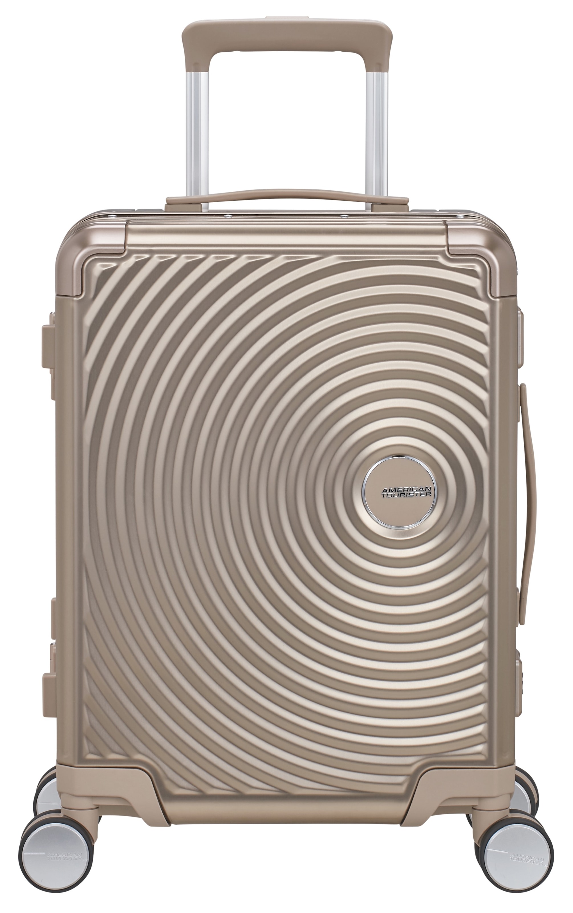 American Tourister® Hartschalen-Trolley »SOUNDBOX ALU, verschiedene Größen und Farben« 39 l 4 Rollen Hartschalen-Koffer zwei TSA-Schlösser Aluminium-Koffer