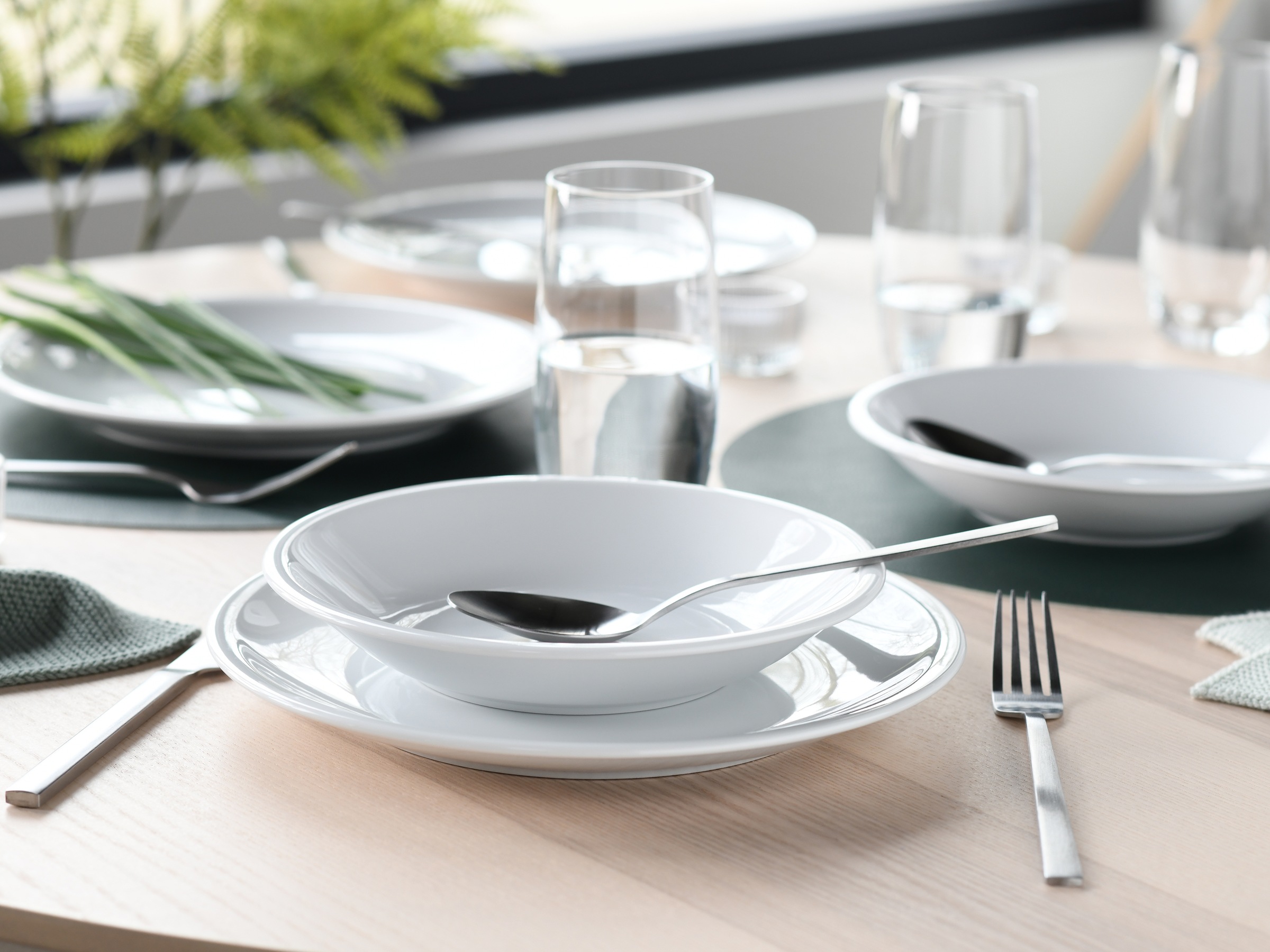 CreaTable Tafelservice »Milano Weiss, Service 12-tlg.« Daily Use, Minimalistischer Stil