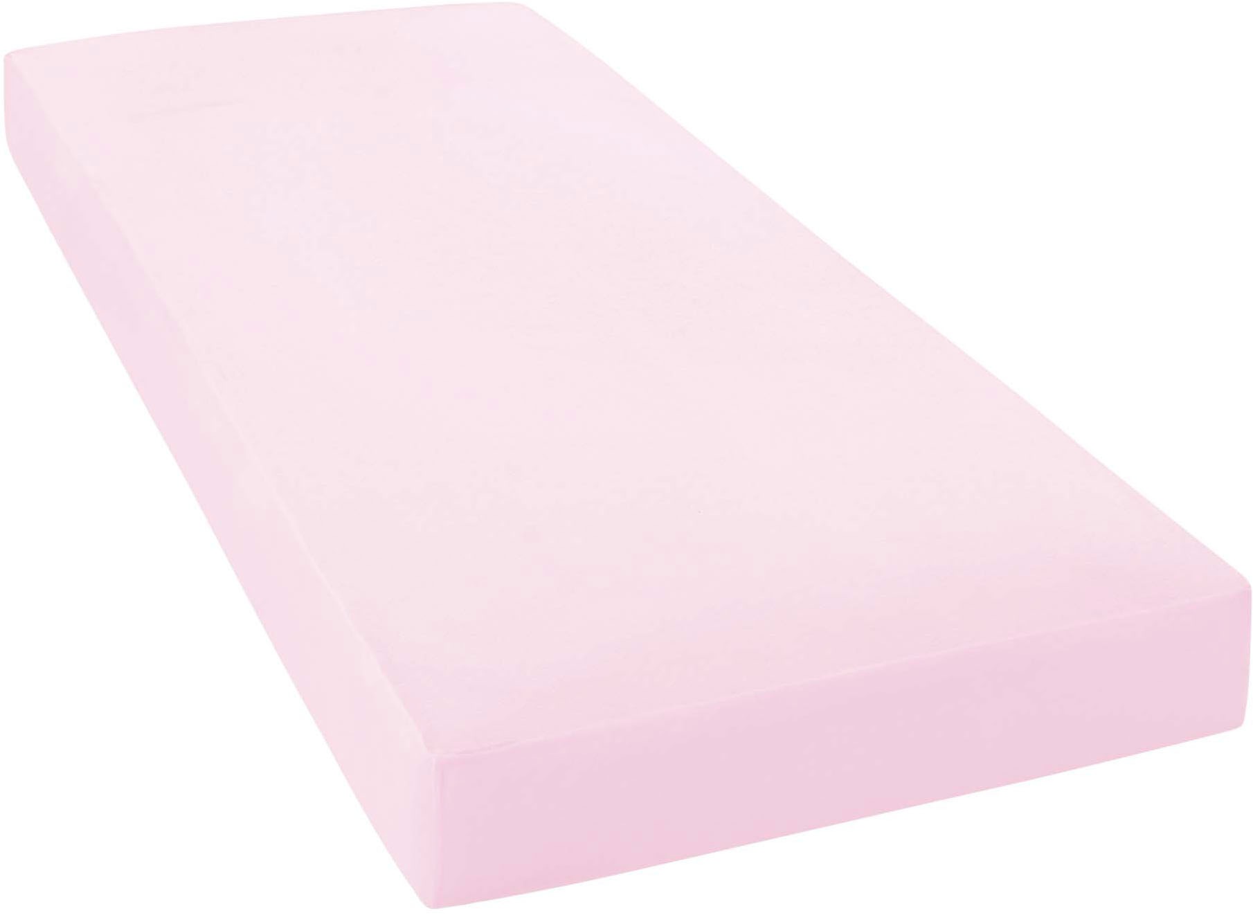 Janine Spannbettlaken »MAKO-FEINJERSEY 5007« aus 100% Baumwolle in rosa, Größe 100x190 100x200 90x190 90x200 26