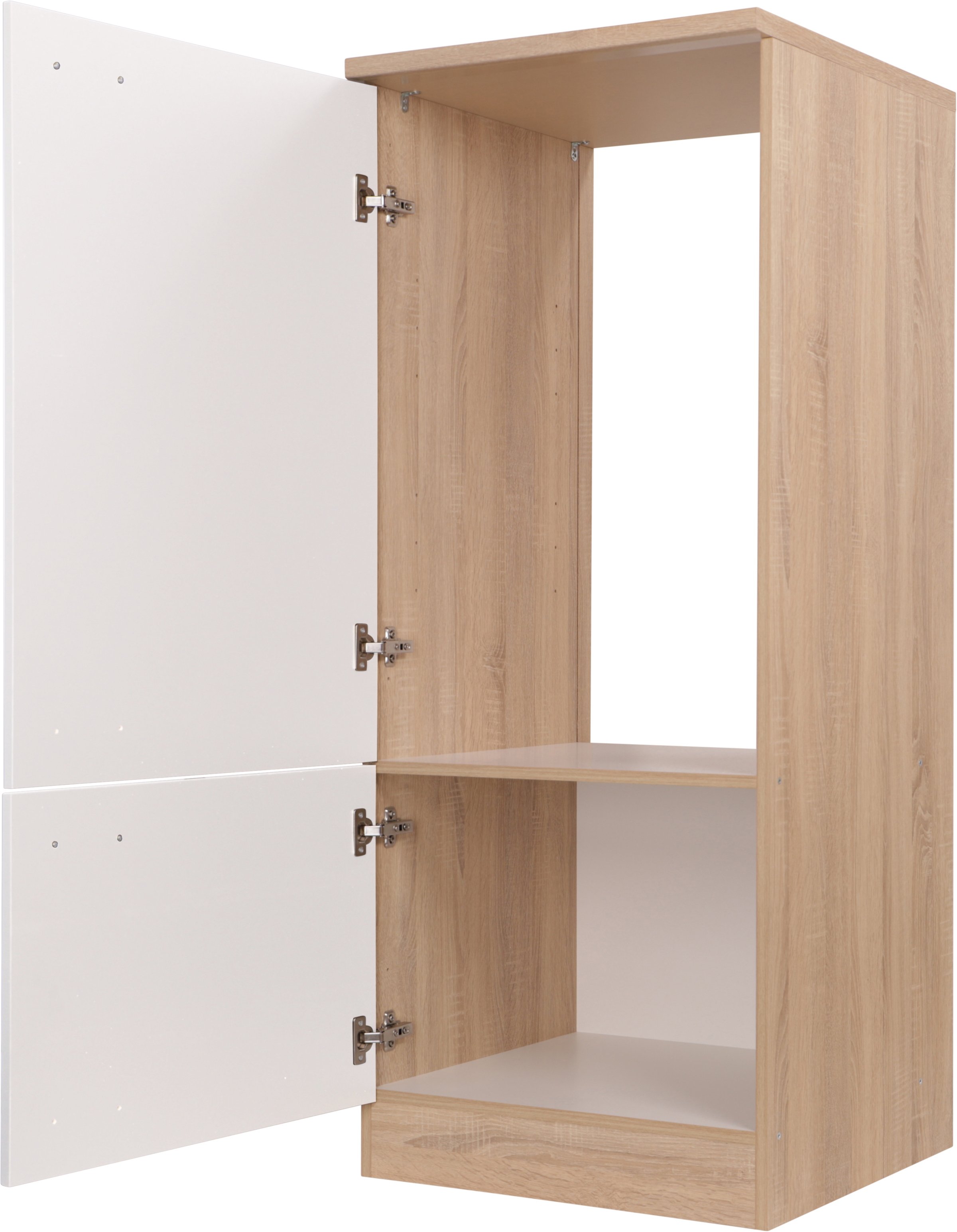 RESPEKTA Kühlumbauschrank »Merle« Breite 60 cm, Türen wechselseitig anschlagbar, Griffe aus Metall